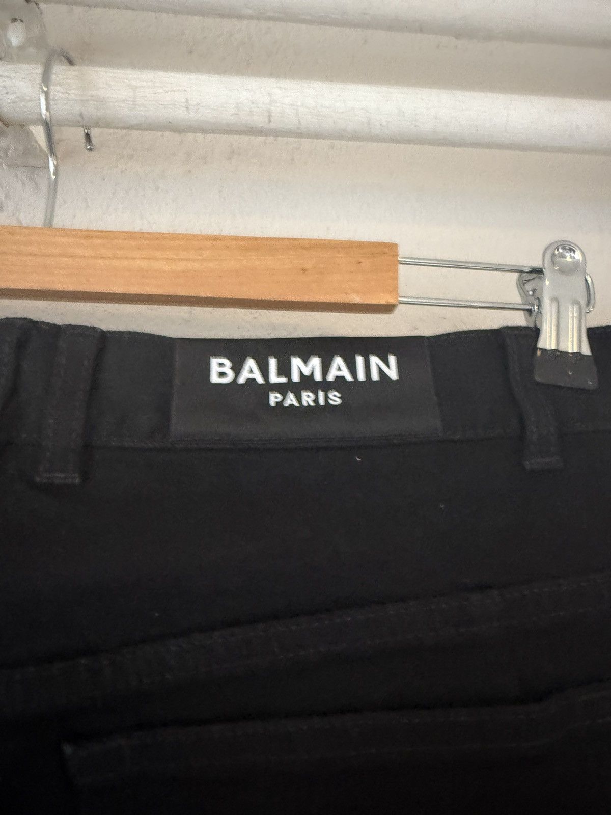Balmain Balmain Black Distressed Studded Slim Jeans Size 31 Size US 31 - 9 Thumbnail