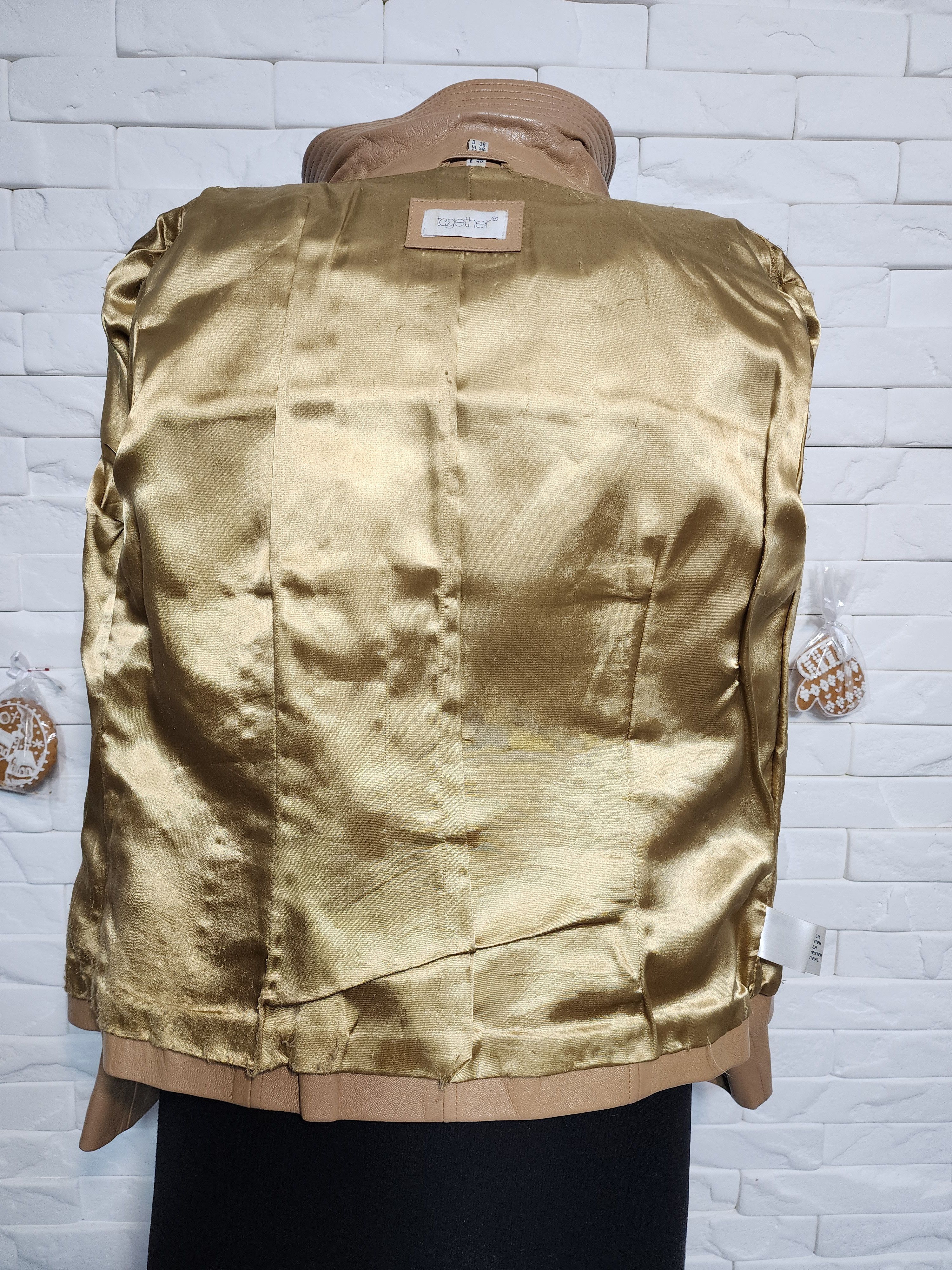 Genuine Leather Brown Leather Sport Jacket: Women's Genuine Leather Zip-Up Size M / US 6-8 / IT 42-44 - 7 Thumbnail