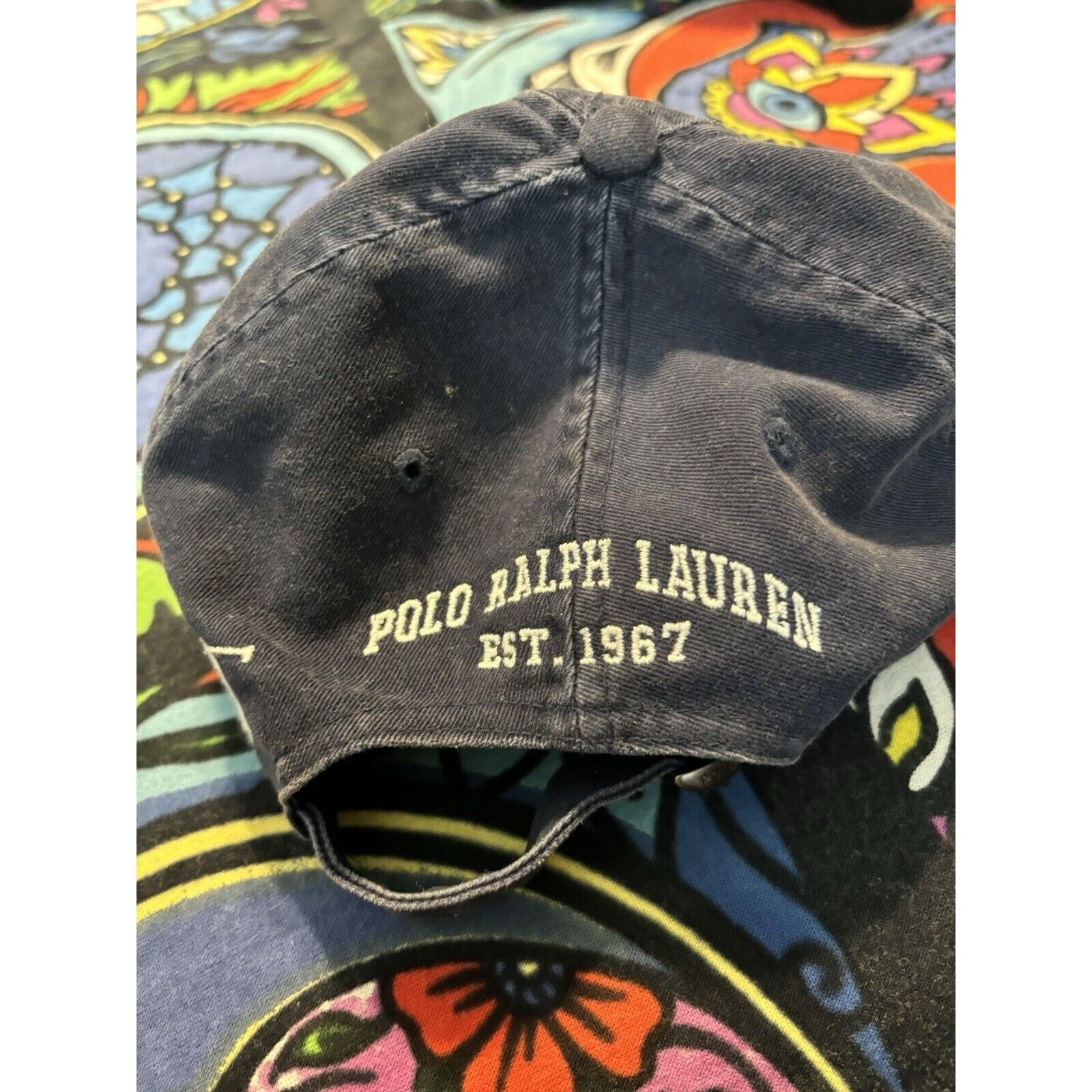 Ralph Lauren usa polo made on usa flag hat navy blue strapback dad hat Size ONE SIZE - 2 Thumbnail