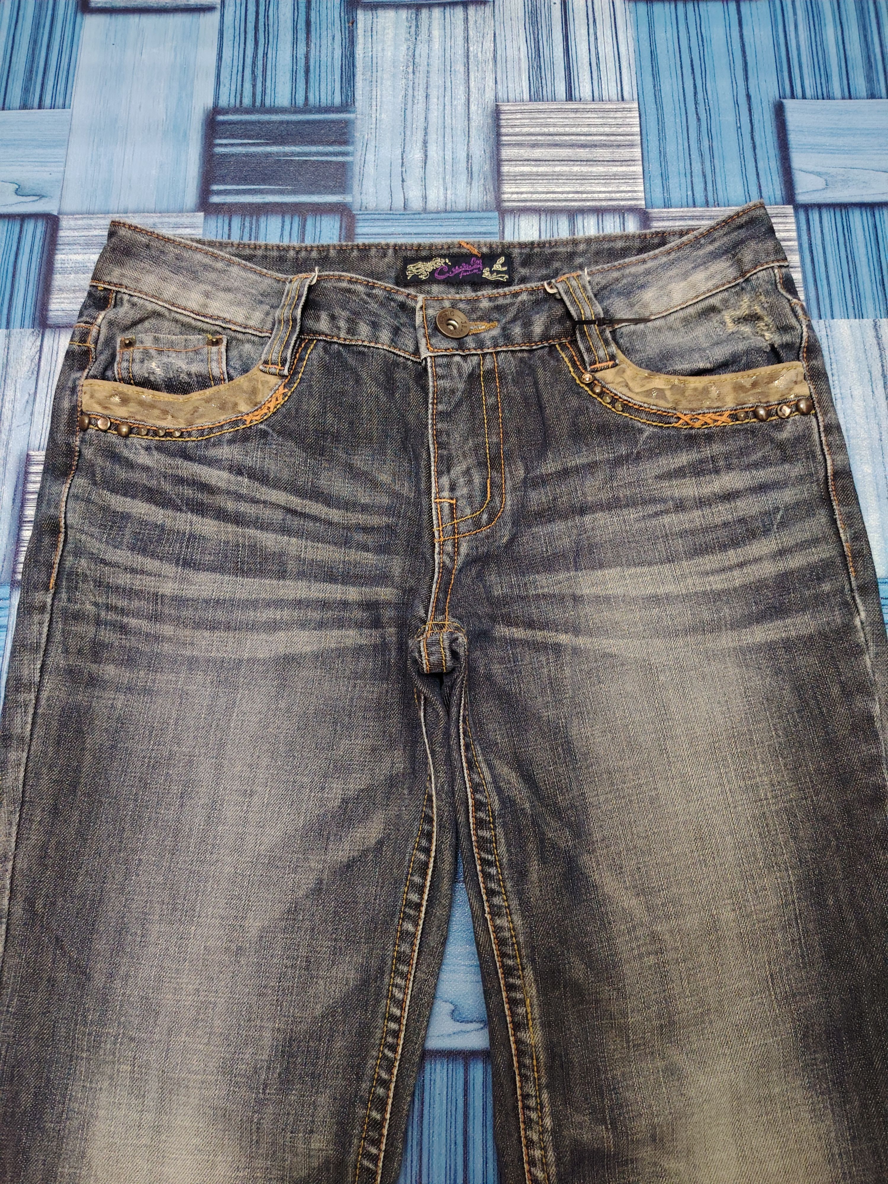 Hysteric Glamour 💥Insane💥 90s CUUM Flared Jeans Bootcut Tribal Pocket Size US 29 - 3 Thumbnail