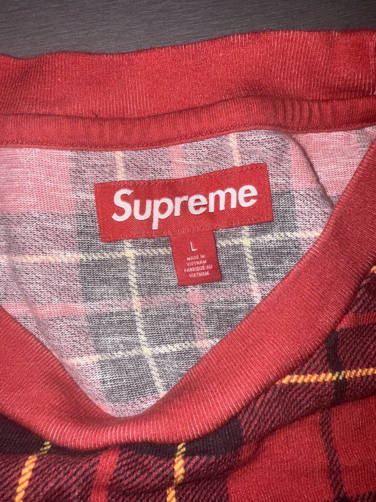 Supreme Supreme FW23 Plaid Tee Size US L / EU 52-54 / 3 - 3 Thumbnail