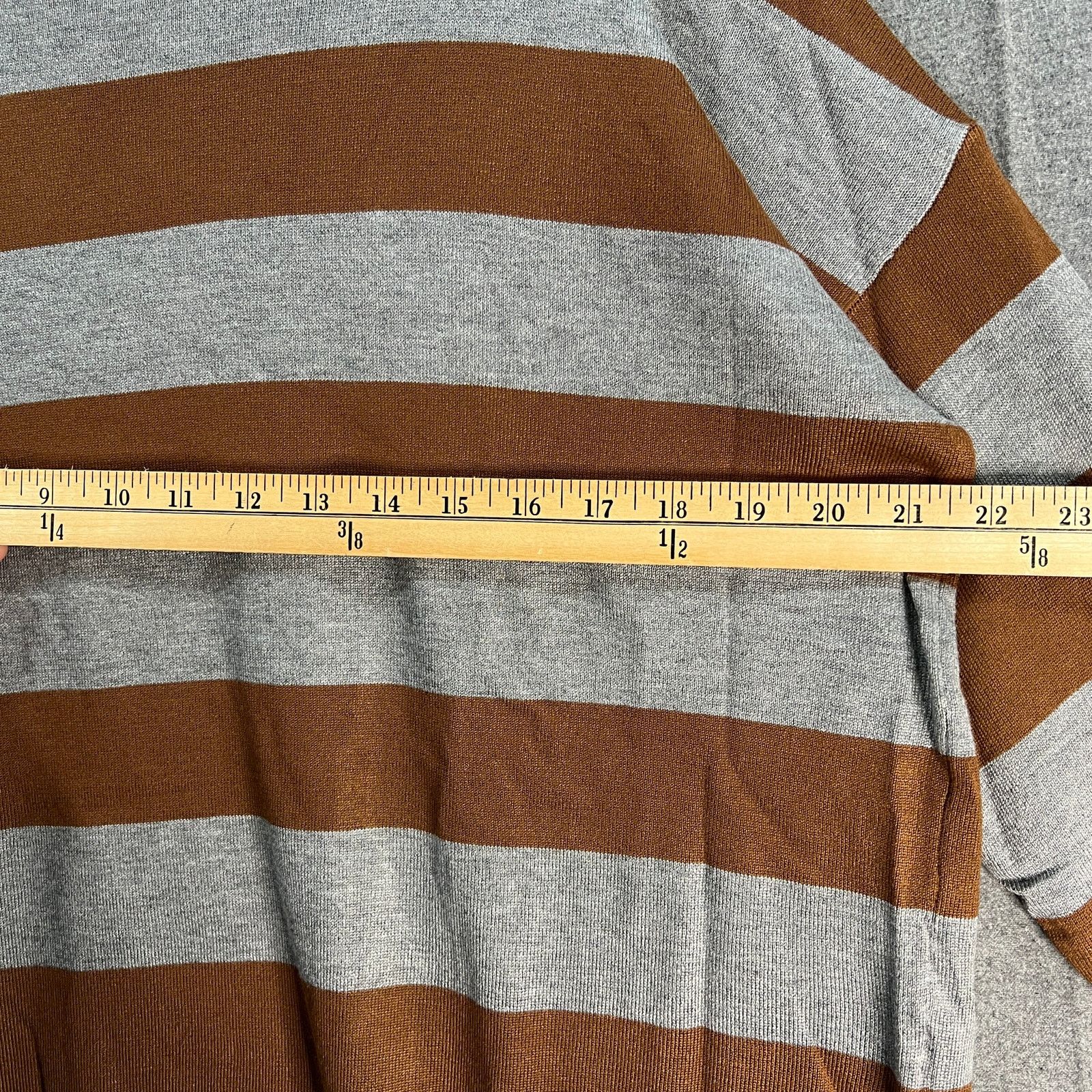 Other Attitudes by Renee Women's Top Intarsia Striped Sweater Size M / US 6-8 / IT 42-44 - 8 Thumbnail