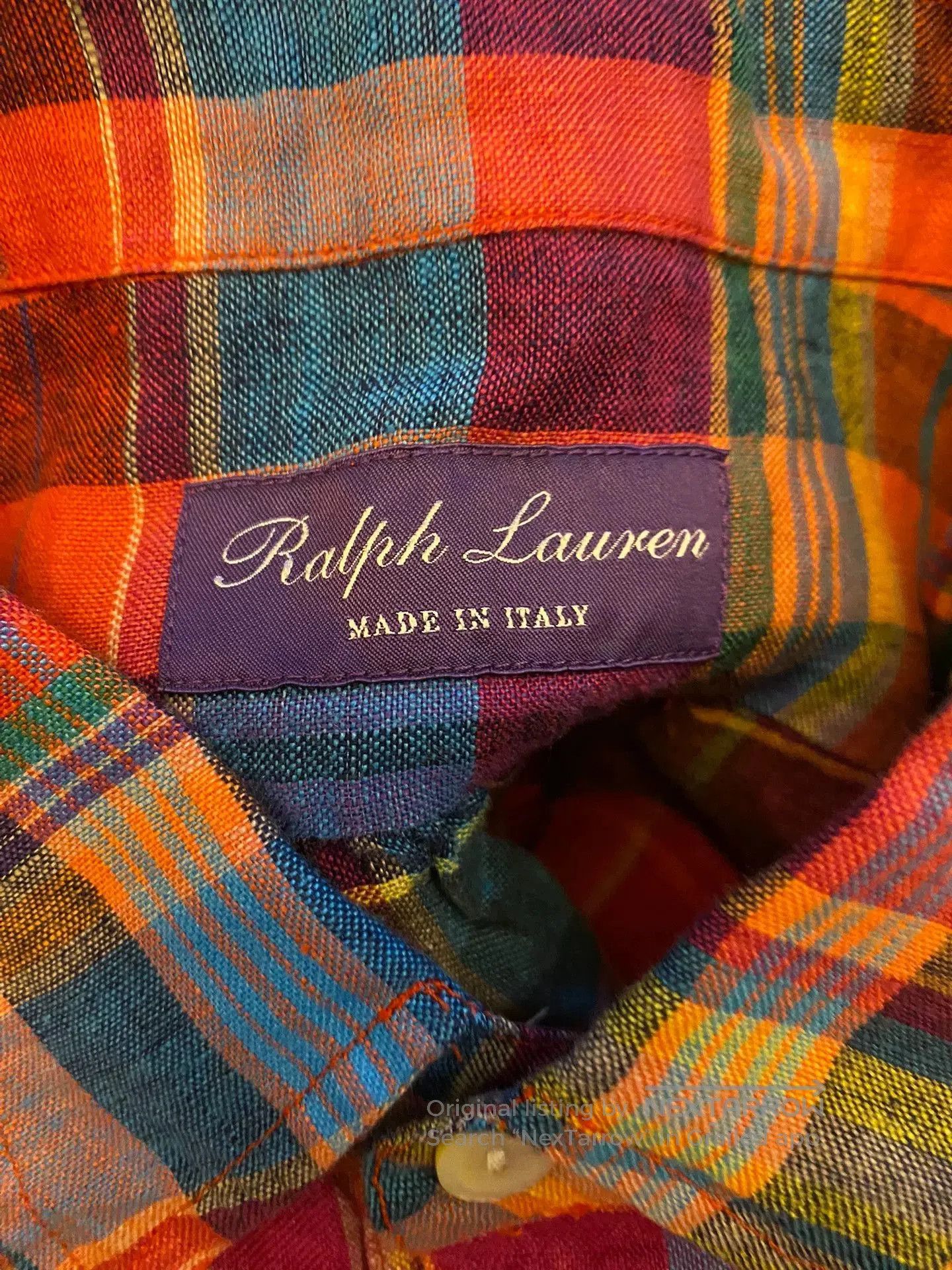Ralph Lauren Purple Label Ralph Lauren Purple Label Plaid Linen Shirt. Size US M / EU 48-50 / 2 - 4 Thumbnail