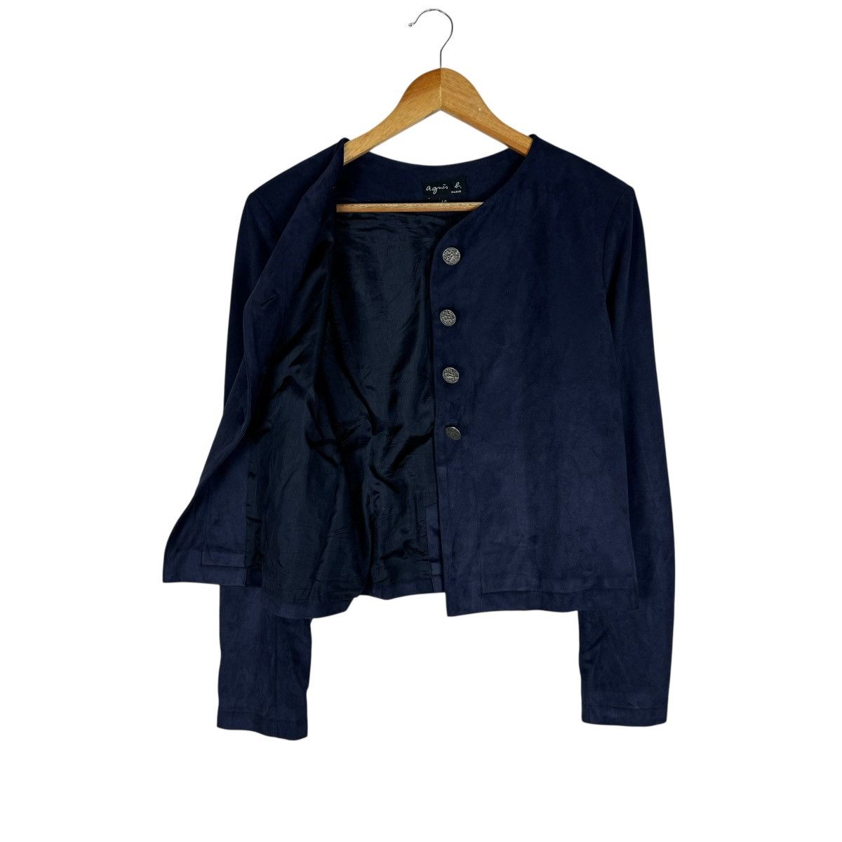 agnes b. ☀️AGNES B PARIS BUTTON CROP JACKET Size S / US 4 / IT 40 - 9 Thumbnail