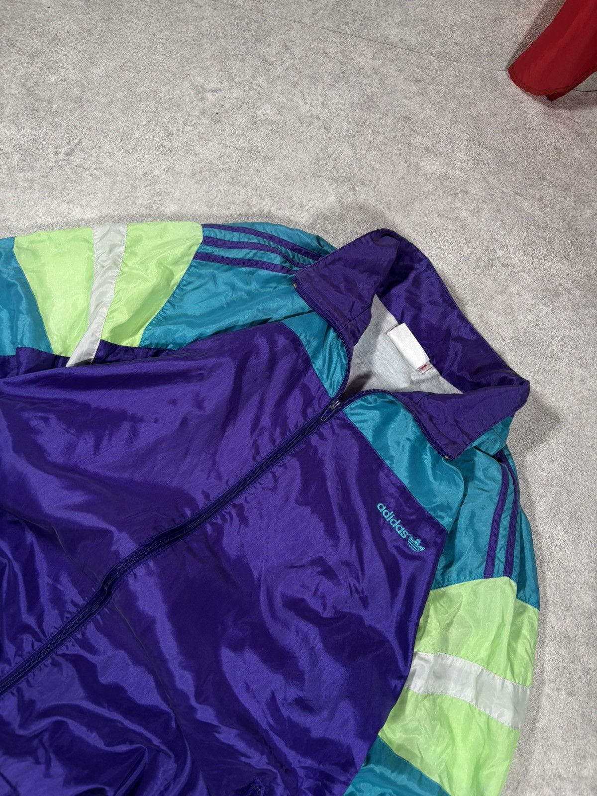 Adidas Adidas vintage nylon 1990s zip football rave Size US XXL / EU 58 / 5 - 2 Thumbnail