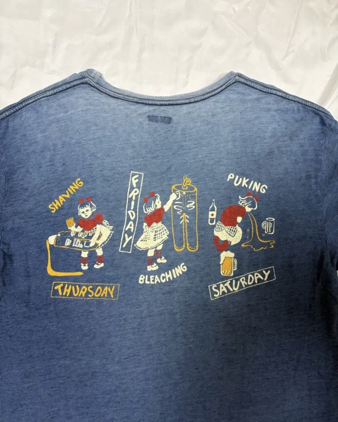 Kapital Kapital Rare Indigo Faded T-Shirts Size US XL / EU 56 / 4 - 5 Thumbnail