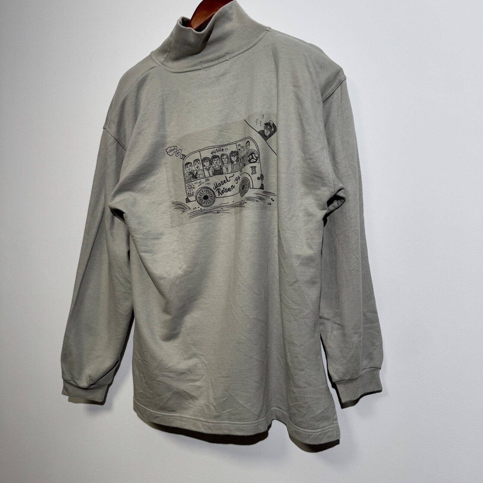 Vintage Vintage Unisex Gray Cotton Turtleneck Sweater Size L Regular Size US L / EU 52-54 / 3 - 10 Thumbnail
