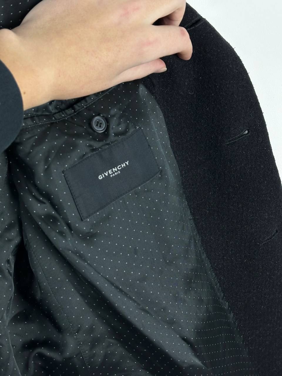 Givenchy GIVENCHY Mohair Double Breasted WOOL LONG Black COAT Size L Size US L / EU 52-54 / 3 - 8 Thumbnail