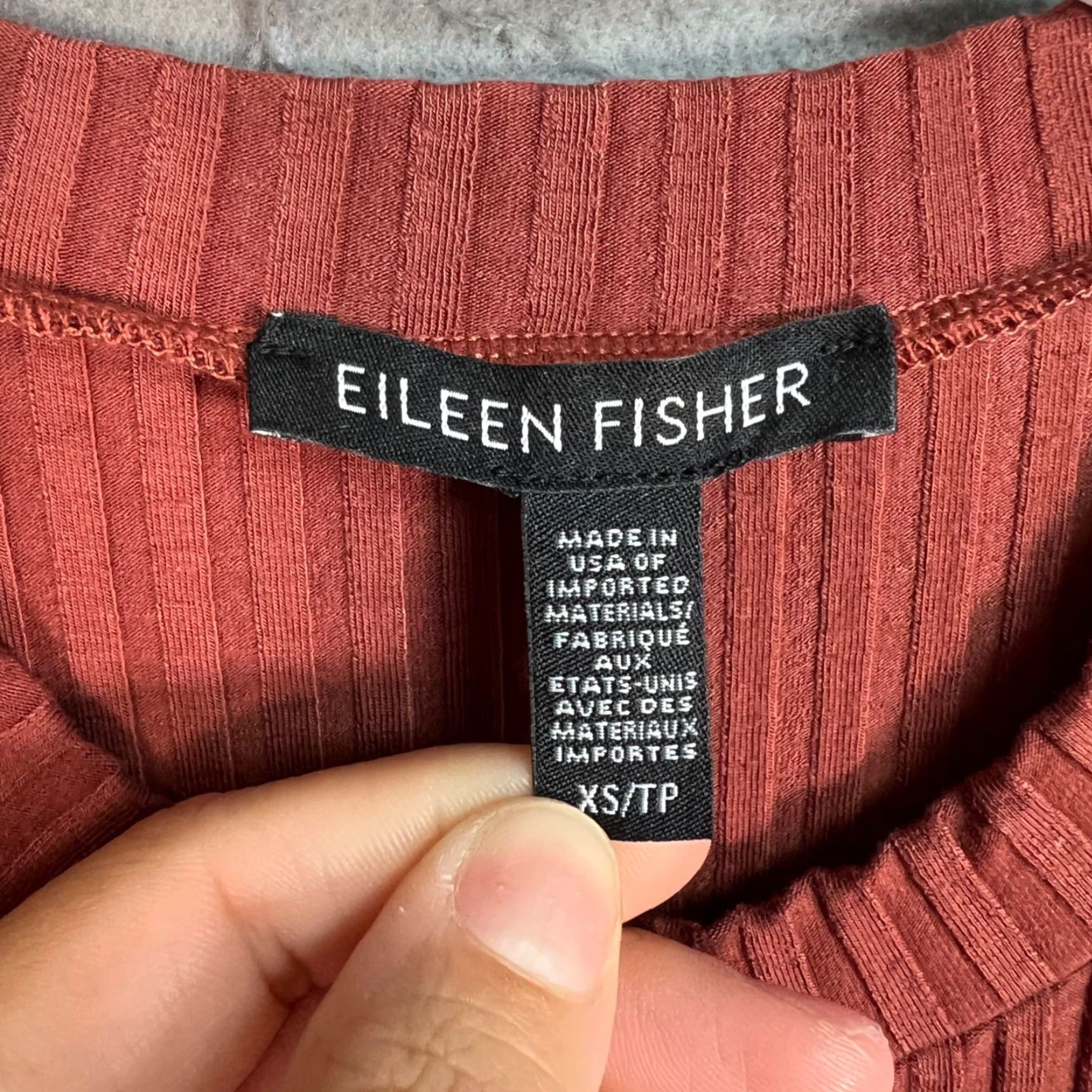 Eileen Fisher Eileen Fisher Womens Shift Dress XS Red Sleeveless Ribbed Casual Midi Size XS / US 0-2 / IT 36-38 - 3 Thumbnail