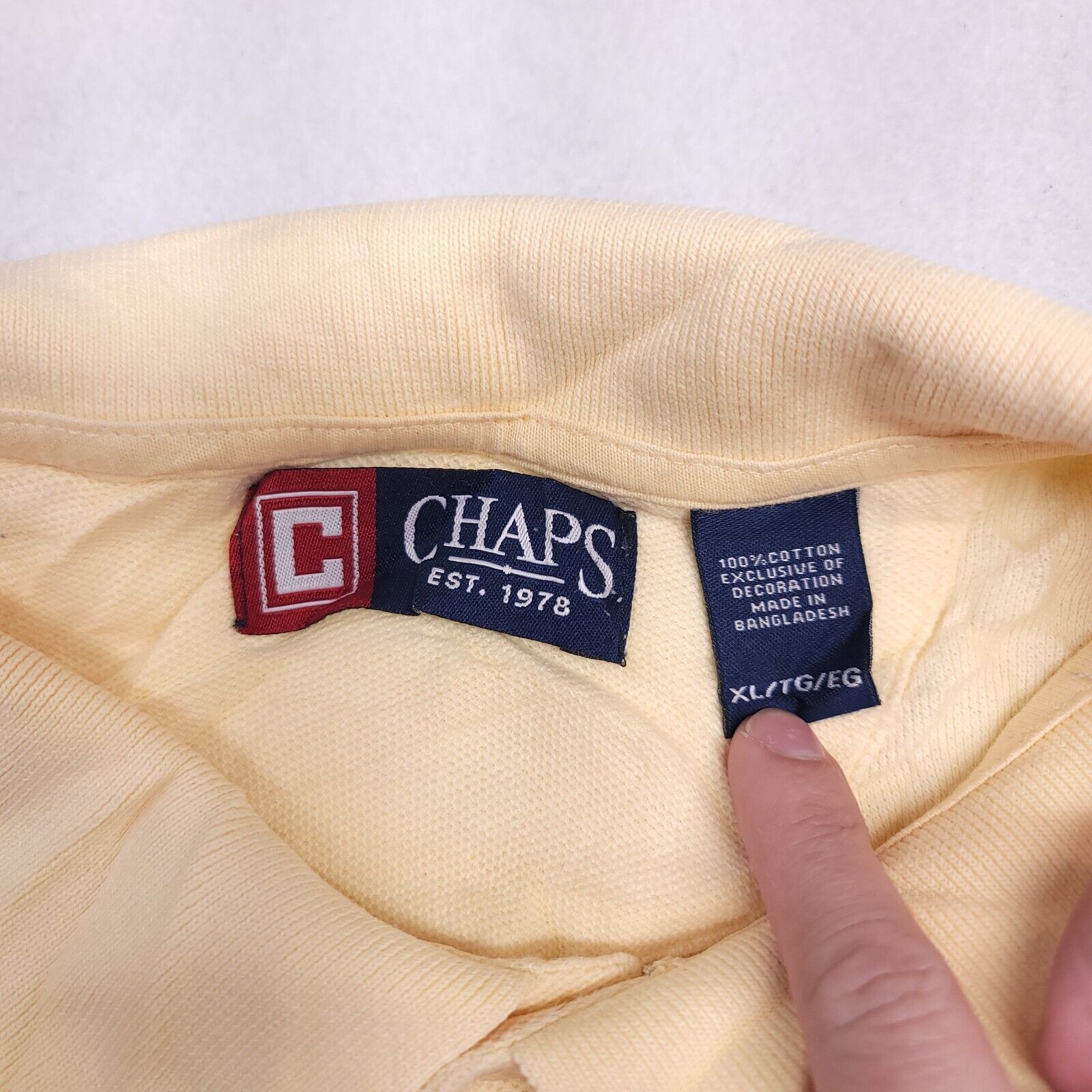 Chaps Chaps Casual Pullover Polo Shirt Adult Mens Size XL Yellow Size US XL / EU 56 / 4 - 3 Thumbnail