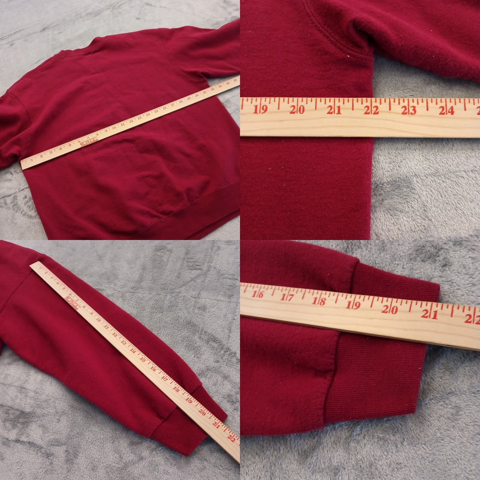 Fruit Of The Loom VINTAGE Fruit of the Loom Sweatshirt Mens Large Red Long Sleeve Pullover 2005 Crew Neck Cotton Blend Fleece Size US L / EU 52-54 / 3 - 8 Thumbnail