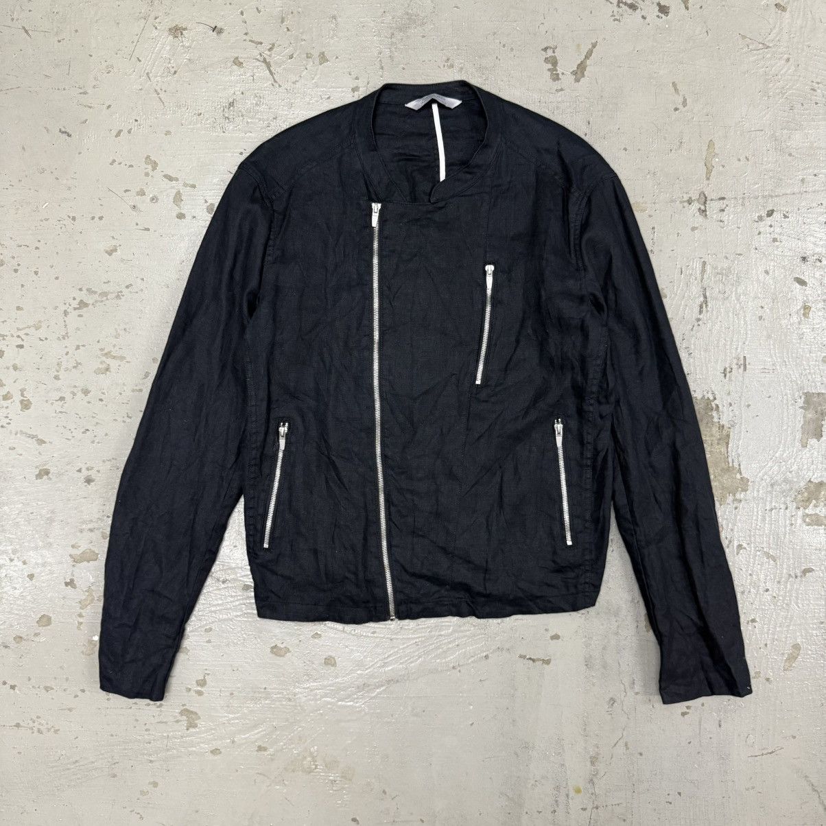 Blank NYC Black Out Woven Moto Jacket Zara
