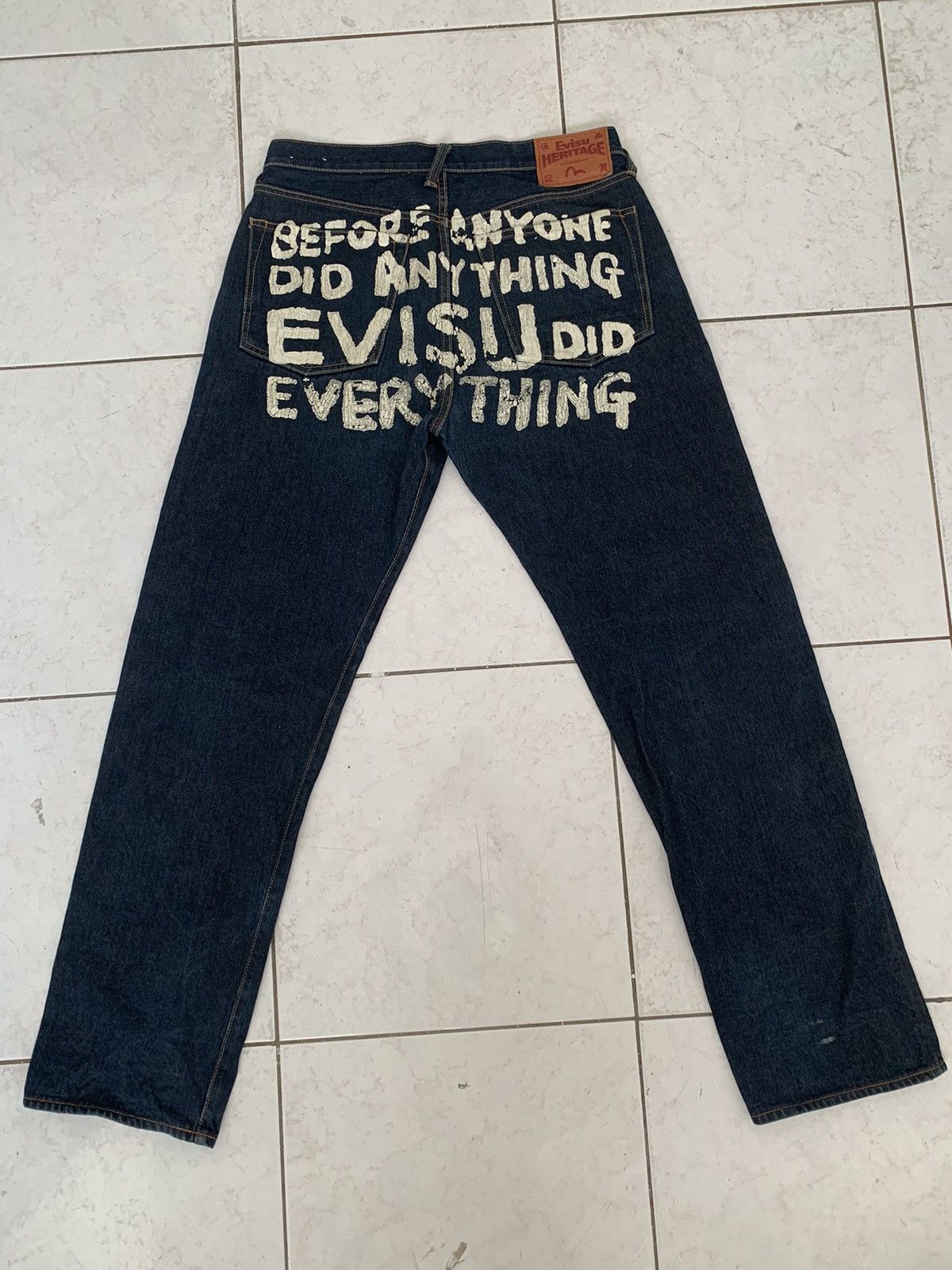 Evisu × Japanese Brand × Vintage OG Evisu Big Logo Selvedge Denim Pants 🔥 Size US 34 / EU 50 - 1 Thumbnail
