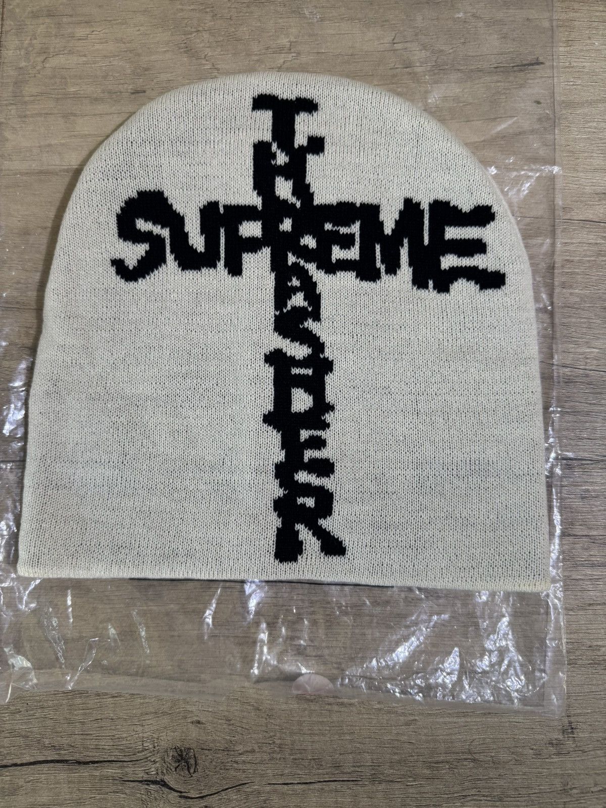Supreme × Thrasher Supreme Thrasher Beanie (OS) (Stone) Size ONE SIZE - 2 Thumbnail