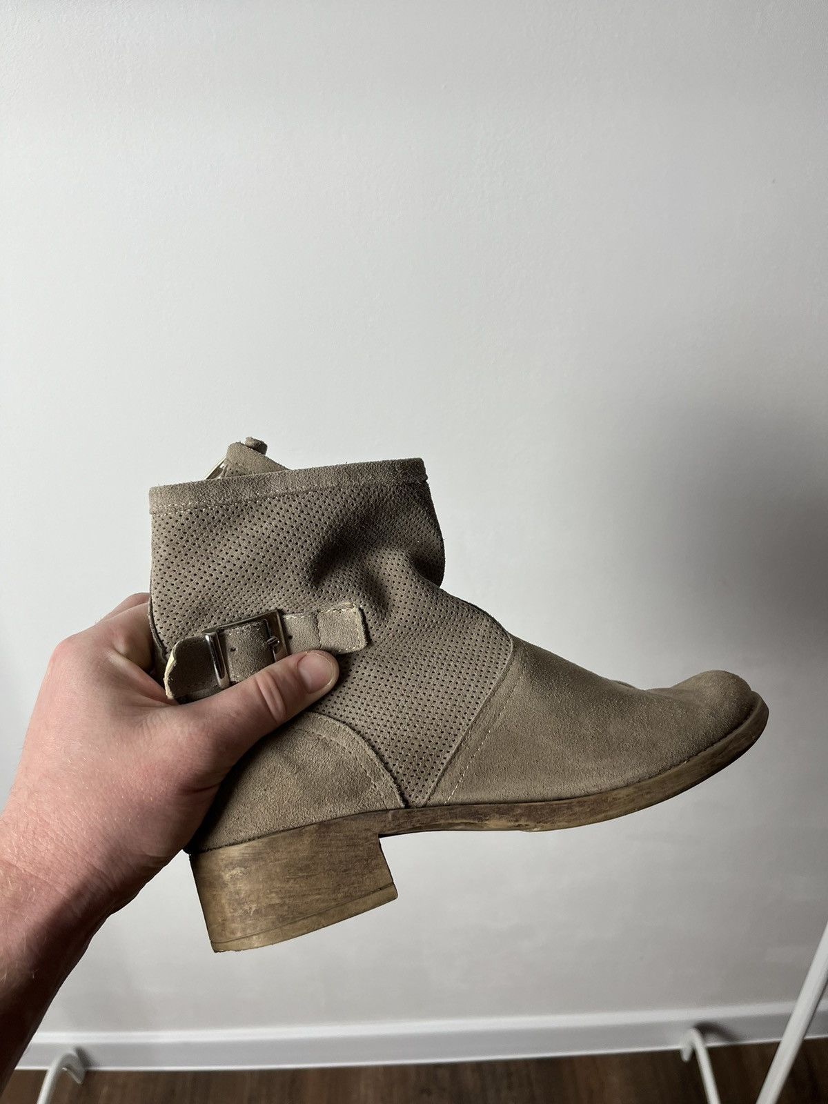 Japanese Brand × Vintage Vintage Leather Suede Boots Cowboy western Shoes Size US 10 / IT 40 - 7 Thumbnail
