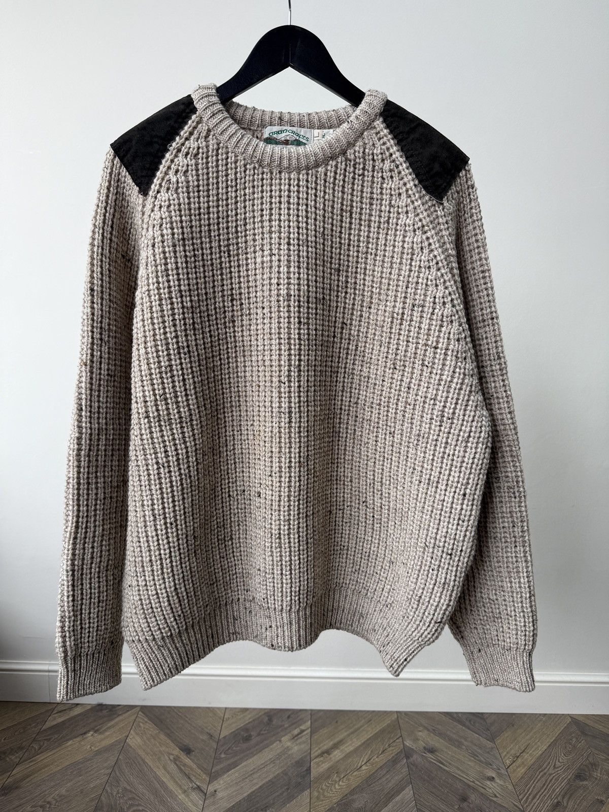 Aran Crafts Vintage Aran Crafts Ireland Wool Sweater Chunky Elbow Patch Size US L / EU 52-54 / 3 - 2 Thumbnail