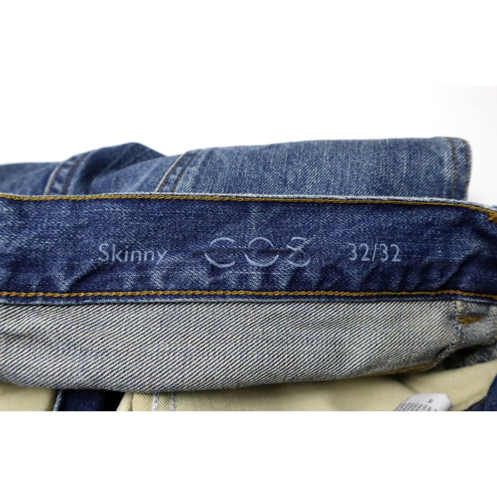 Cos COS Jeans Men's W32/L32 Blue Skinny Zip Fly Stretch Faded Whiskers Size US 32 / EU 48 - 6 Thumbnail