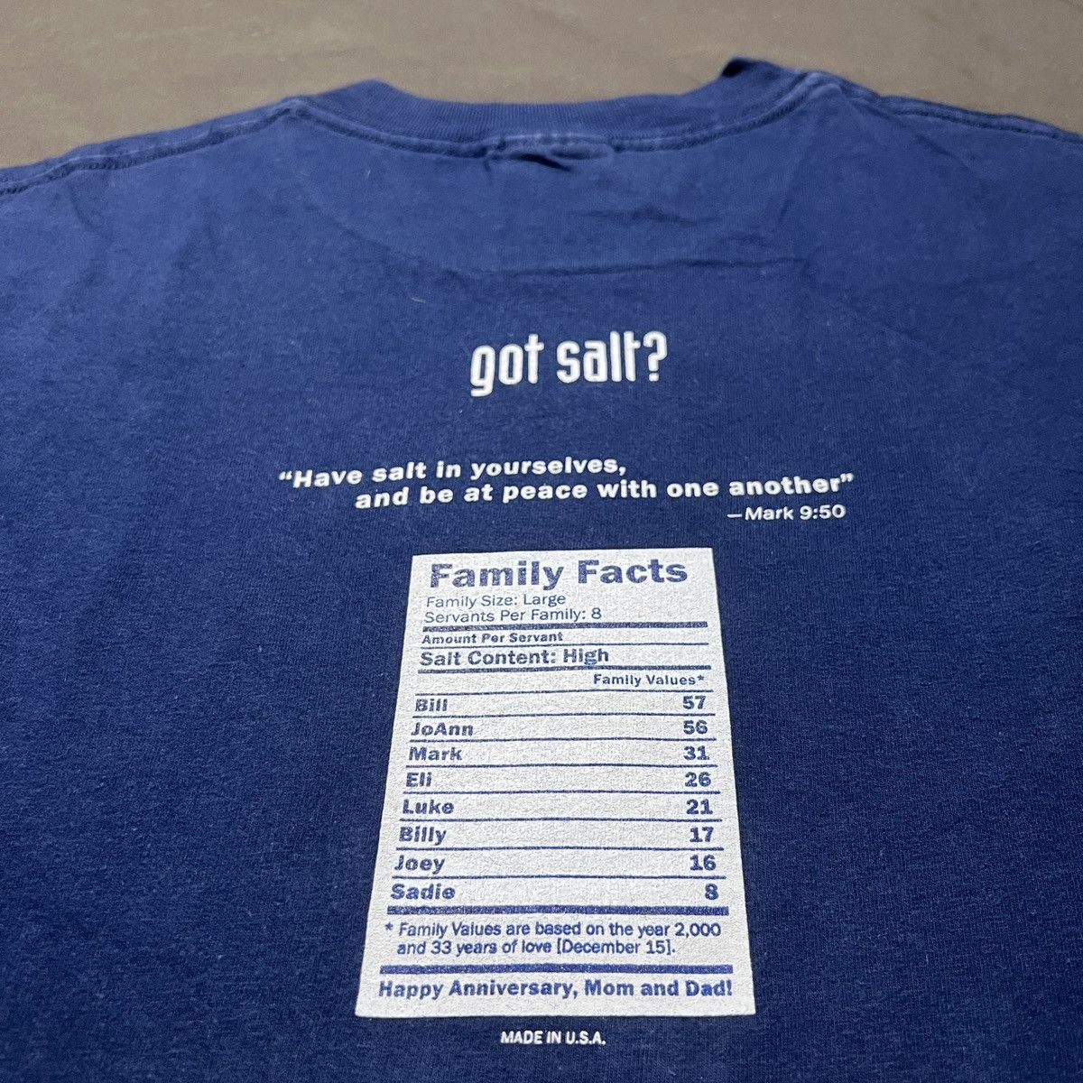 Vintage Vtg 90s MORTON FAMILY got salt God Jesus Bible Holy Parody Size US L / EU 52-54 / 3 - 6 Thumbnail