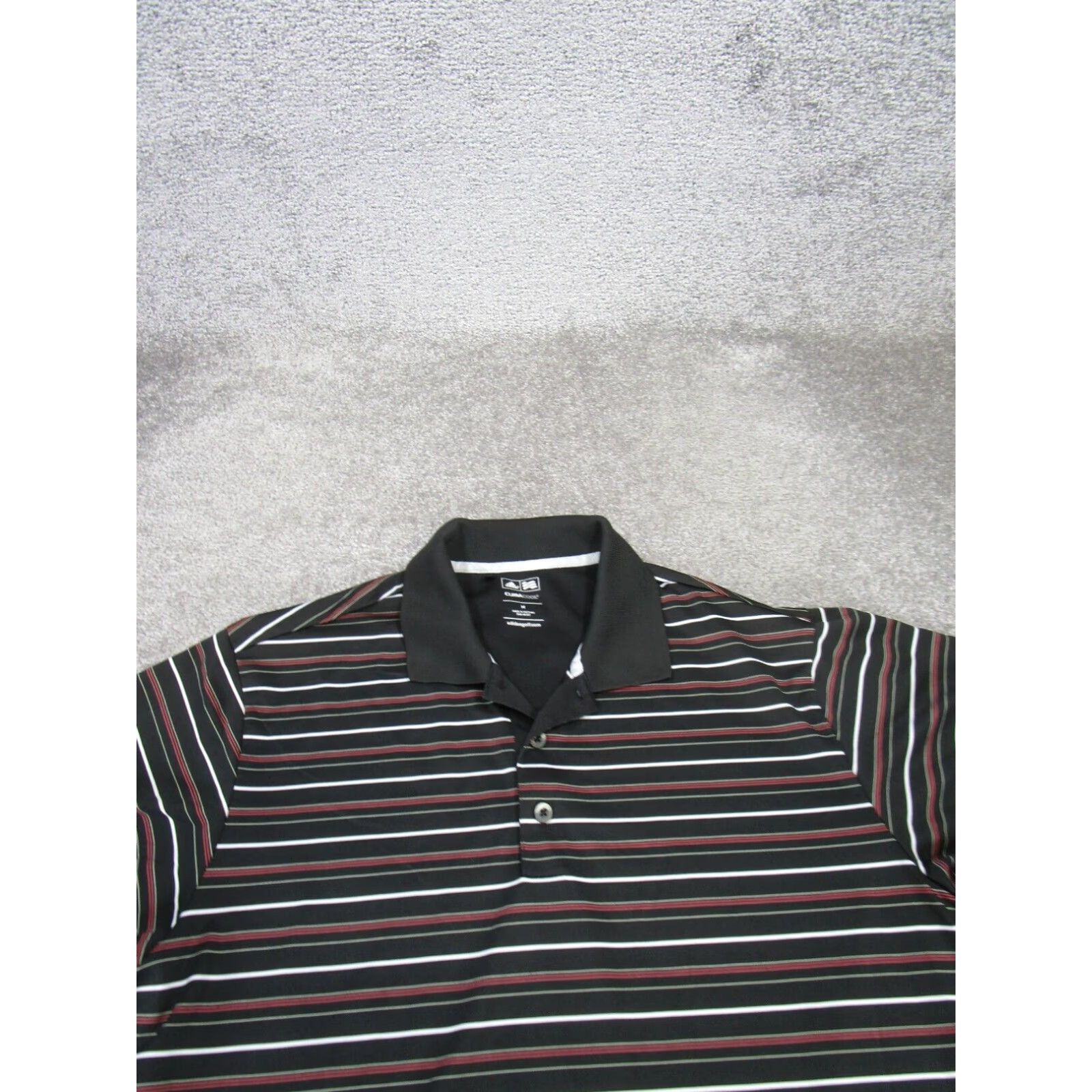 Adidas adidas Golf Polo Shirt Mens Medium Black Striped Short Sleeve Climacool Size US M / EU 48-50 / 2 - 2 Thumbnail