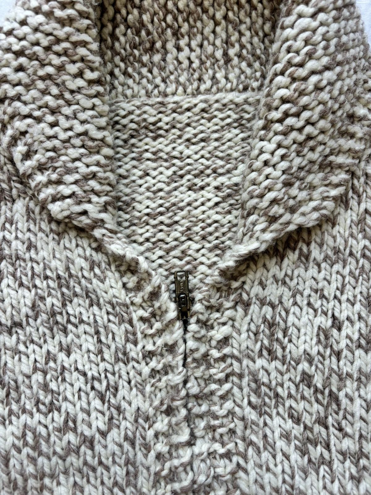 Other Vintage Hand Knit Motorcycle Cardigan Wool Cowichan Sweater Size US L / EU 52-54 / 3 - 4 Thumbnail