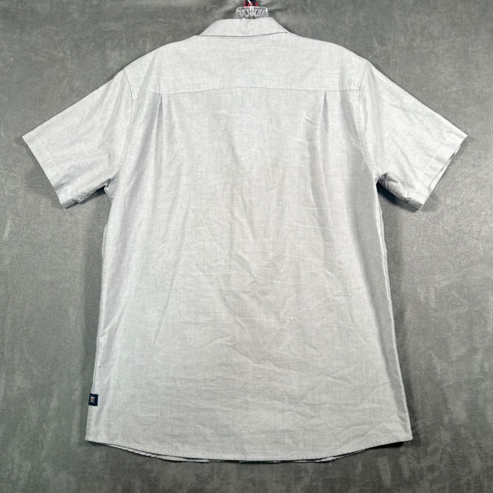 Roark ROARK Shirt Mens M Gray Classic Fit Button Up Casual Short Sleeve Organic Cotton Size US M / EU 48-50 / 2 - 7 Thumbnail