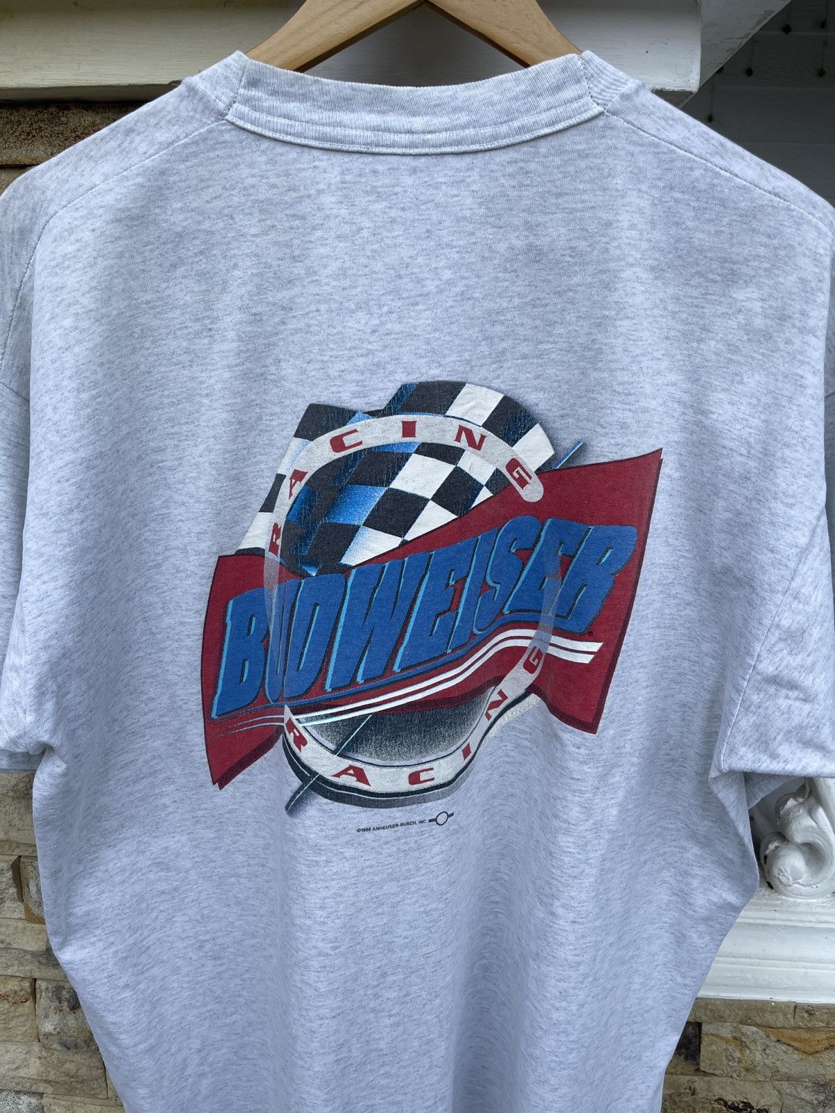 Budweiser Last Drop🔥Rare🔥Vintage 90s BUDWEISER Alcohol Racing T-Shirt Size US XL / EU 56 / 4 - 1 Thumbnail