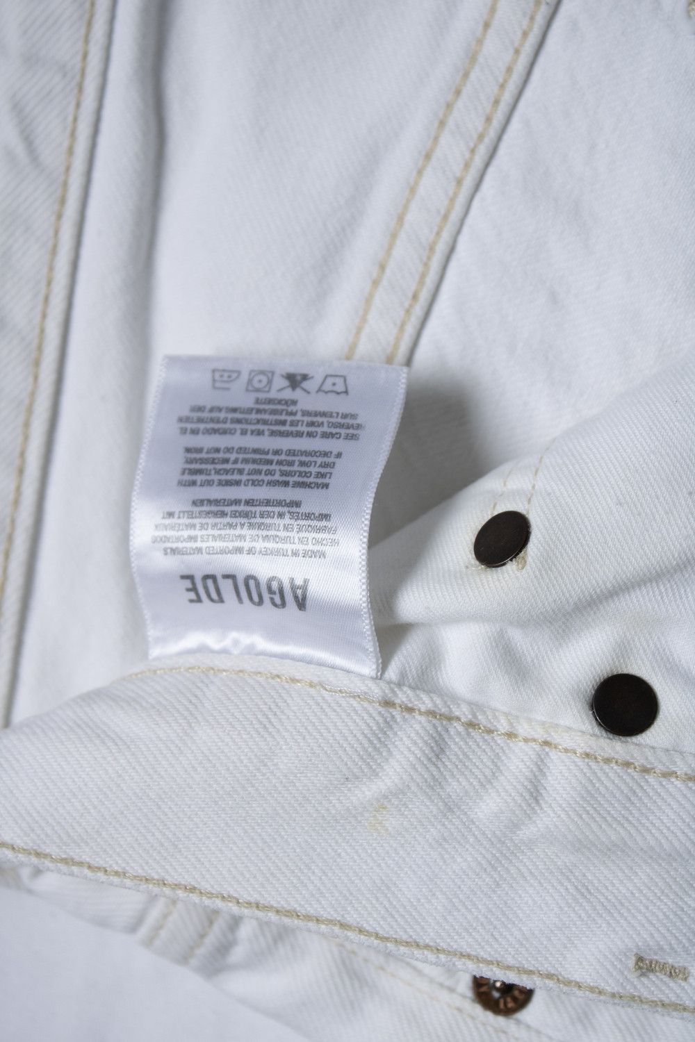 Agolde Agolde, white criss cross jeans Size 26" / US 2 / IT 38 - 12 Thumbnail
