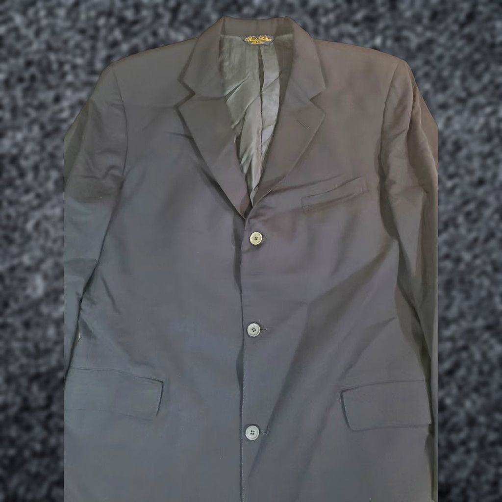 Brooks Brothers VINTAGE Brooks Brothers Signature 3-Button Navy Blue Mens 44L Suit Coat/Jacket 100% Wool Size 44R - 1 Thumbnail