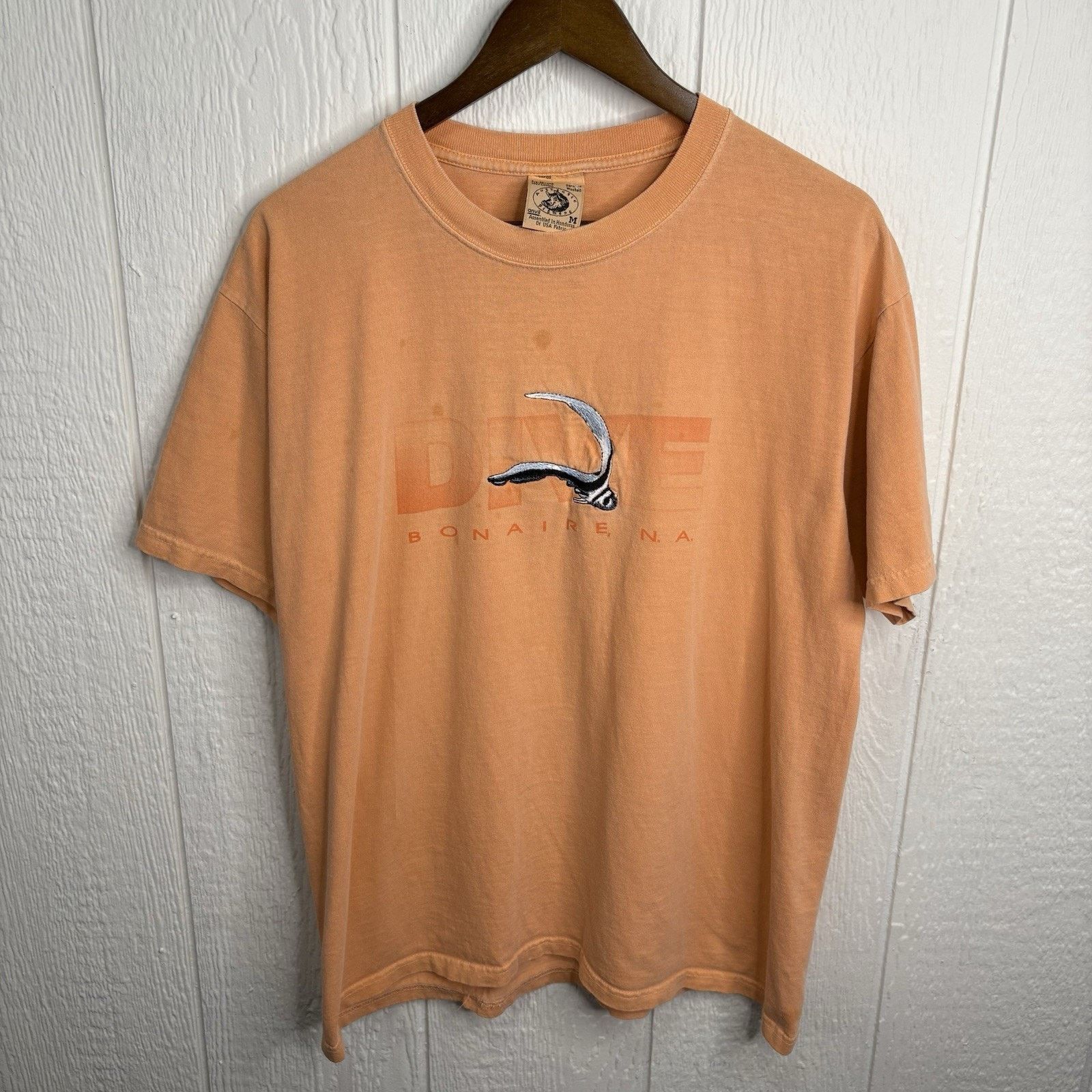 Authentic Pigment Vintage Peach Bonaire NA Diving Tee Size Medium Size US M / EU 48-50 / 2 - 1 Thumbnail