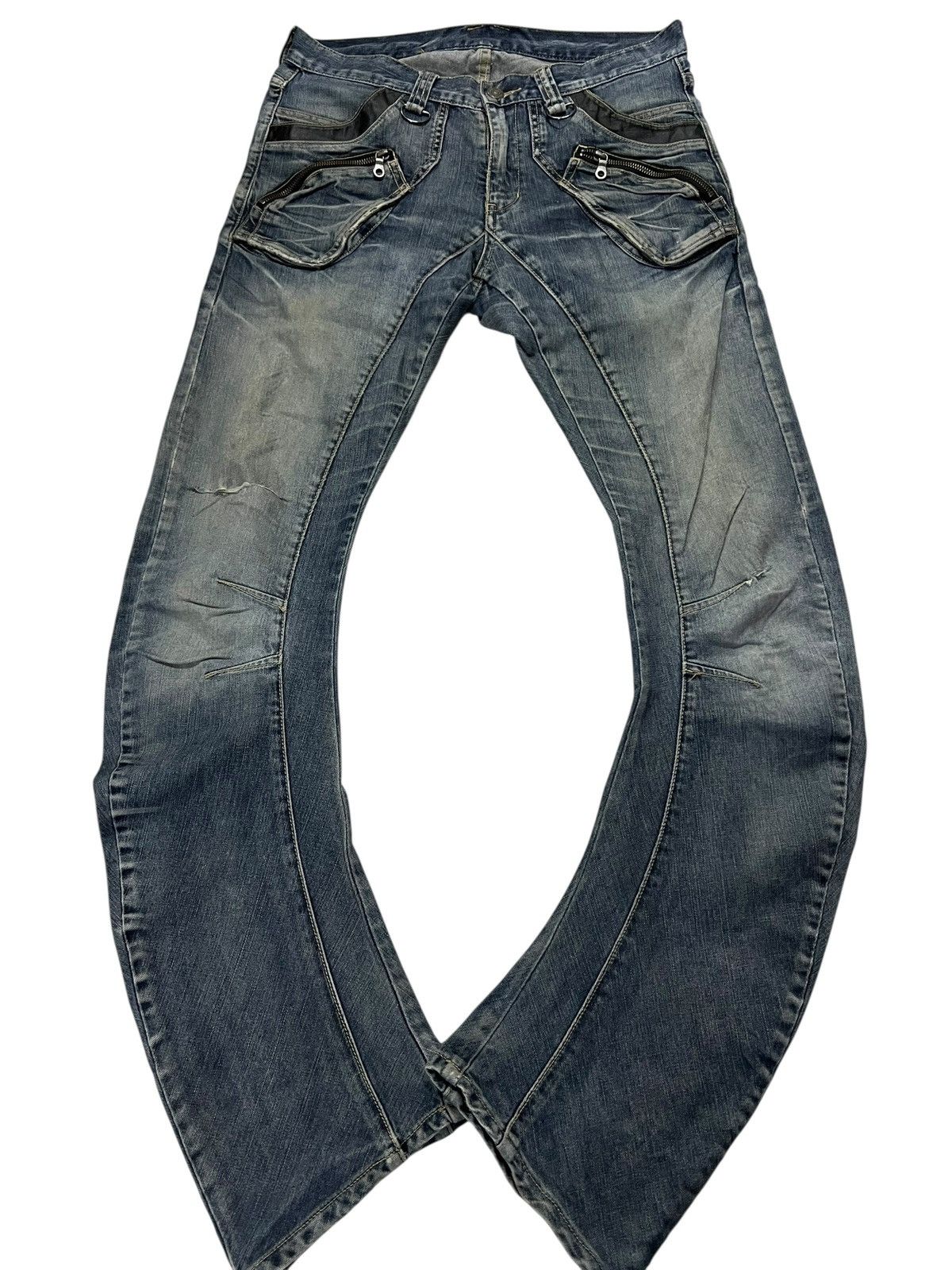 PPFM 💥RARE PPFM CURVED DISTRESSED JEAN Size US 32 / EU 48 - 1 Thumbnail