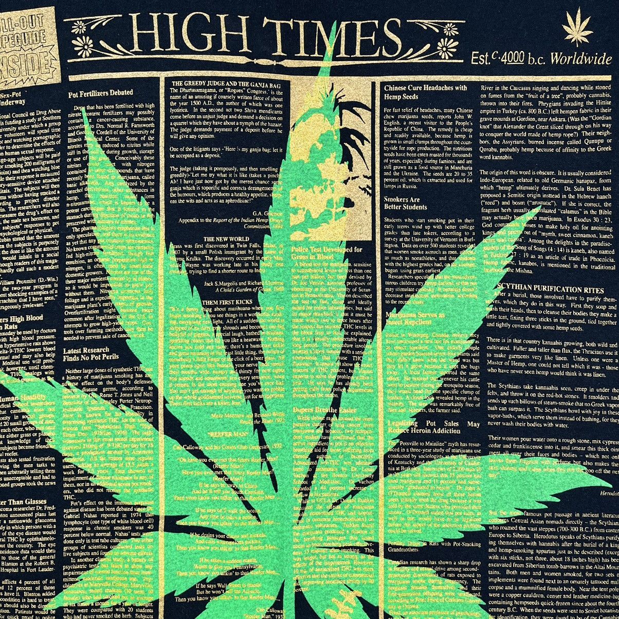 Vintage Vintage Marihuana High Times 4:20 y2k humor tee 90’s Size US M / EU 48-50 / 2 - 11 Thumbnail