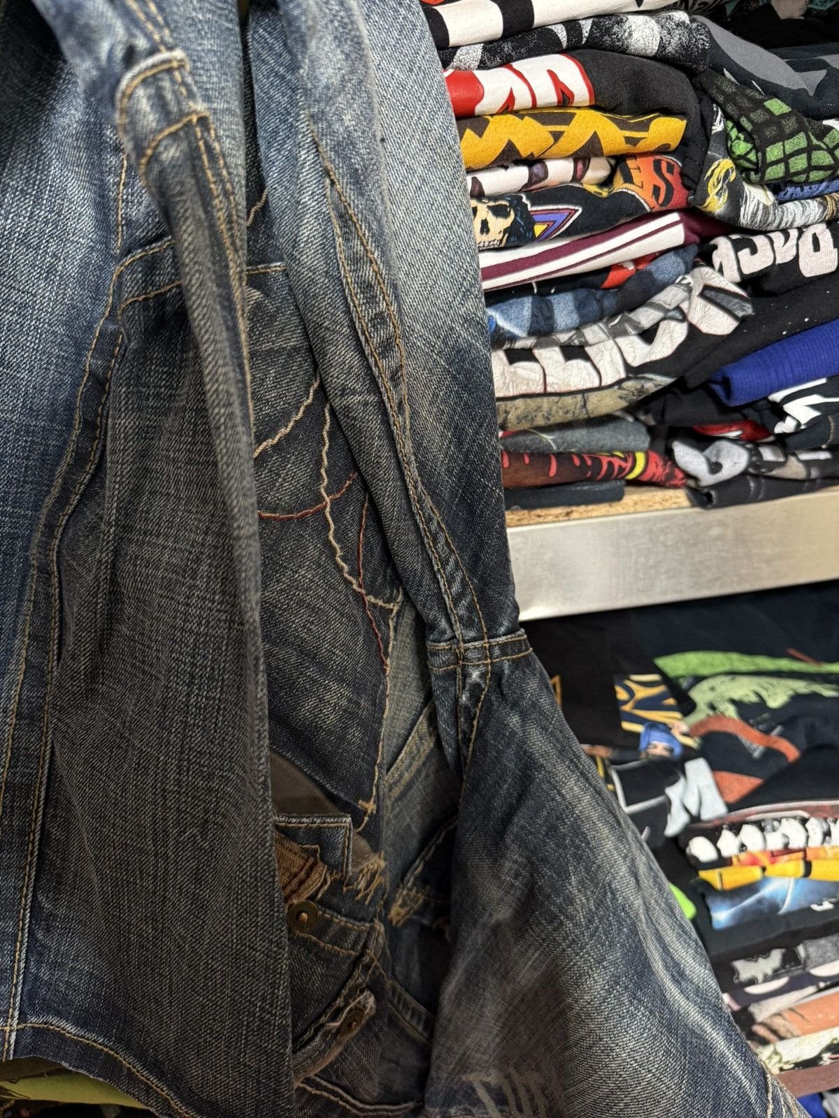 Japanese Brand Vintage Avant Garde Tough Jeansmith 3D Jeans Archive Y2K Size US 30 / EU 46 - 13 Thumbnail