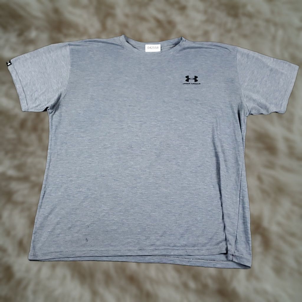 Under Armour Under Armour T Shirt Mens XL Blue Activewear Short Sleeve Crew Neck Pullover Regular Fit Logo Sports Classic Modern Vintage: No Size US XL / EU 56 / 4 - 1 Thumbnail