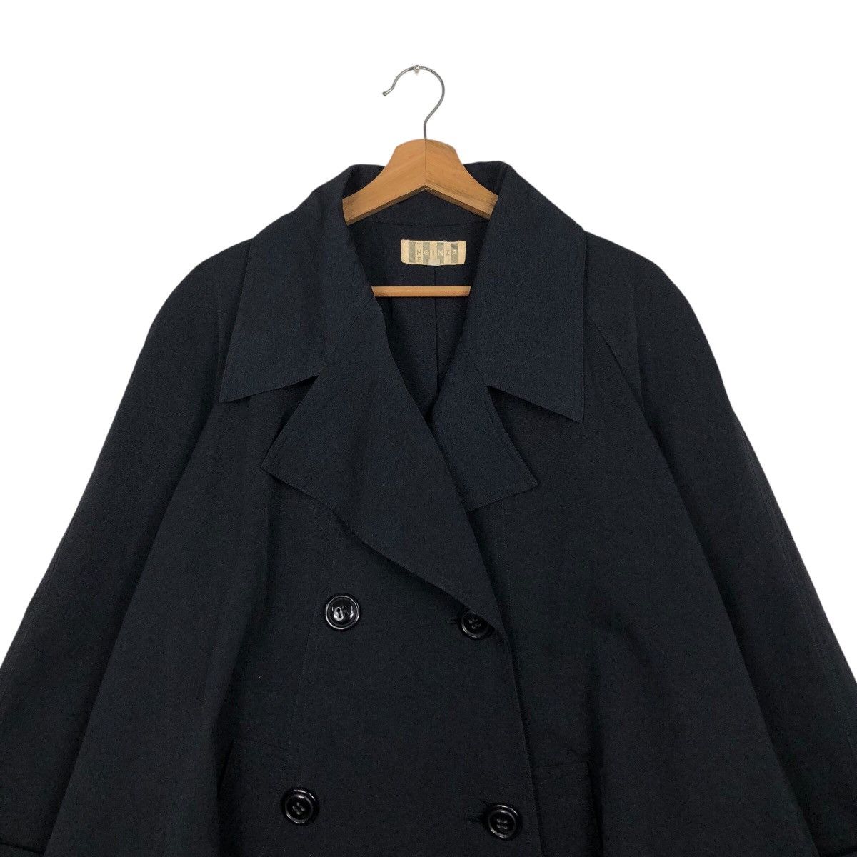 Issey Miyake 📌Rich Black Vintage Long Jacket Runway Design The Ginza Size US M / EU 48-50 / 2 - 4 Thumbnail