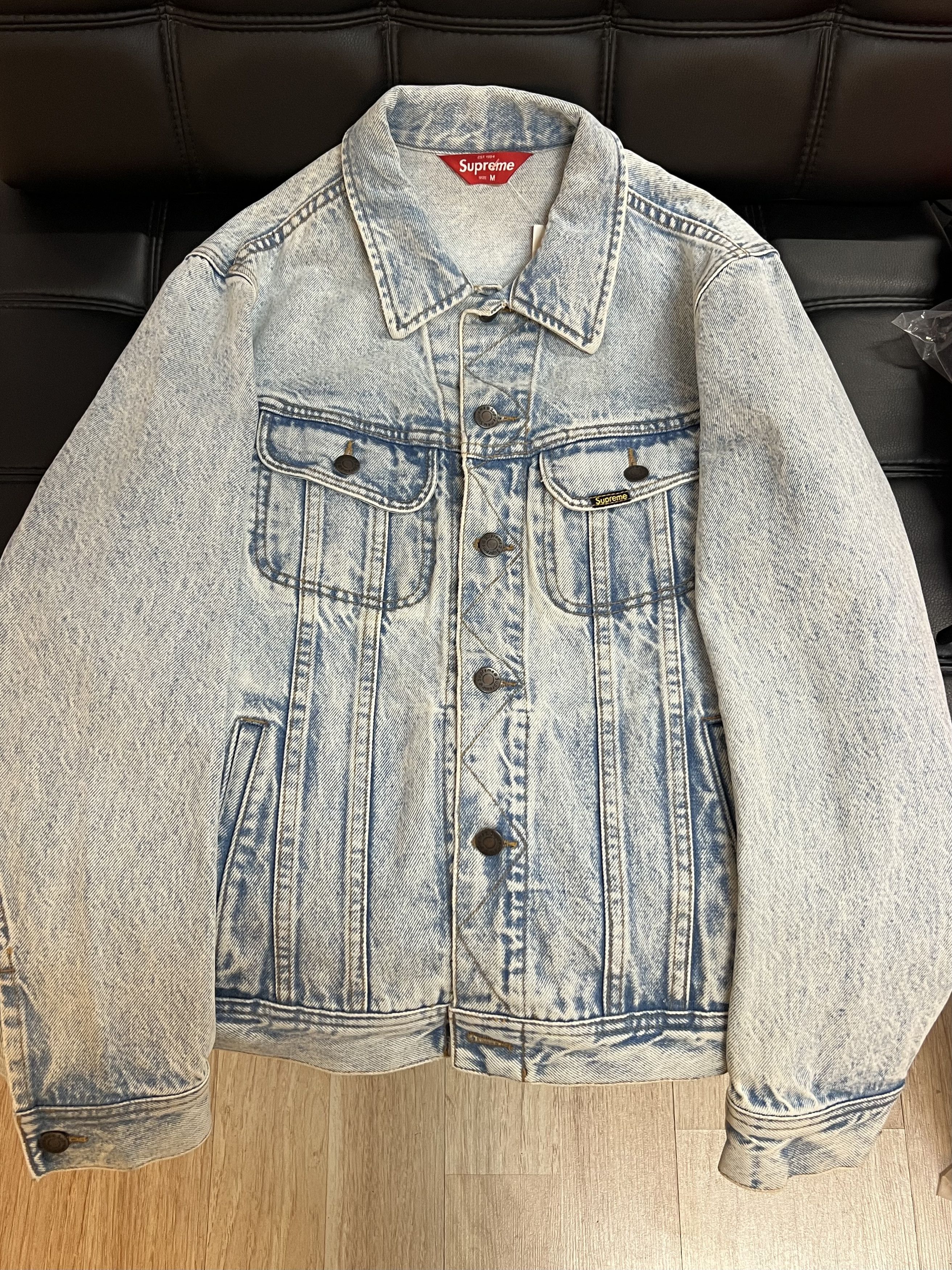 image of Supreme Denim Trucker Jacket in Blue, Men's (Size Medium)