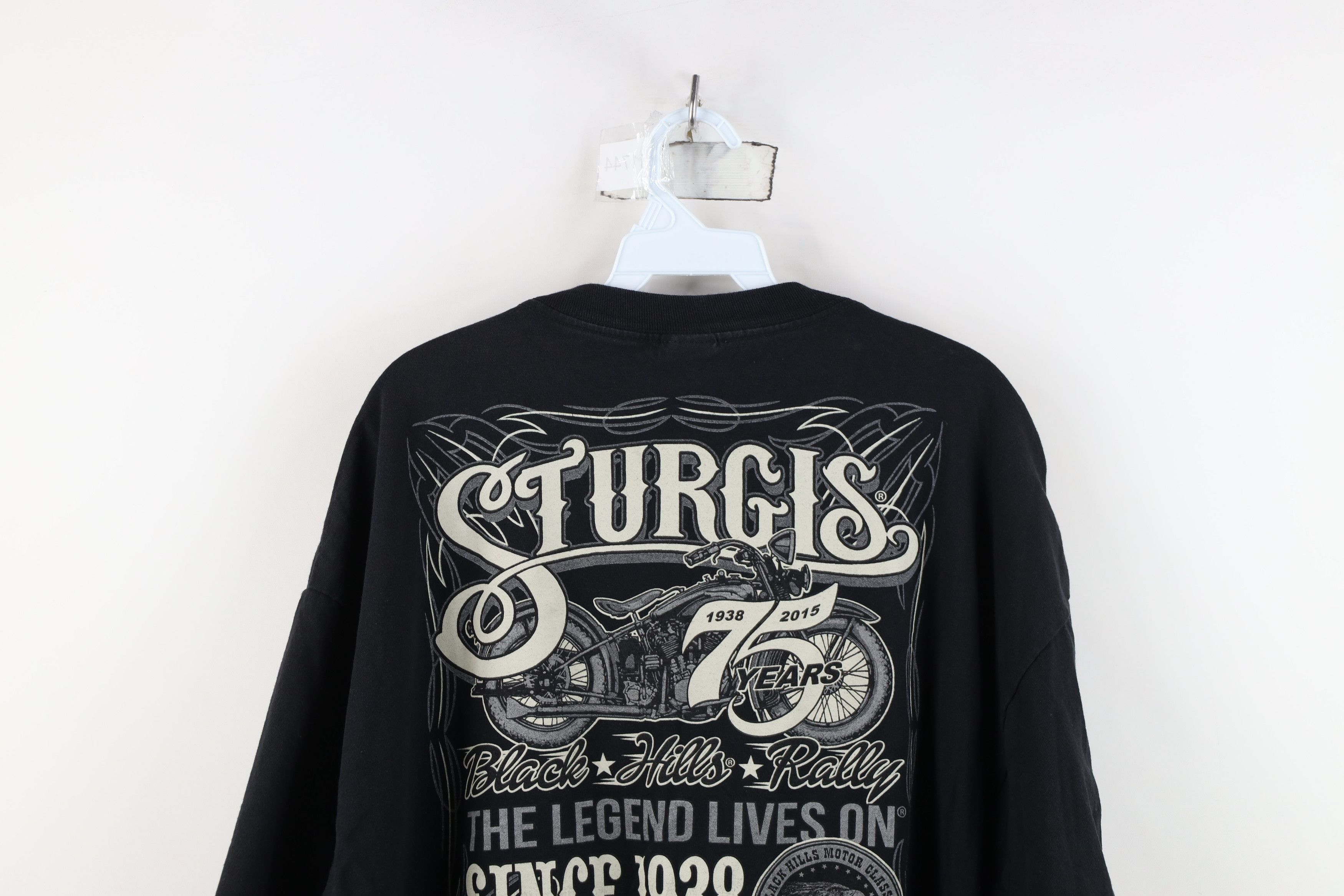 Vintage Vintage Y2K Bike Rally 75th Anniversary T-Shirt Black Size US XXL / EU 58 / 5 - 14 Thumbnail