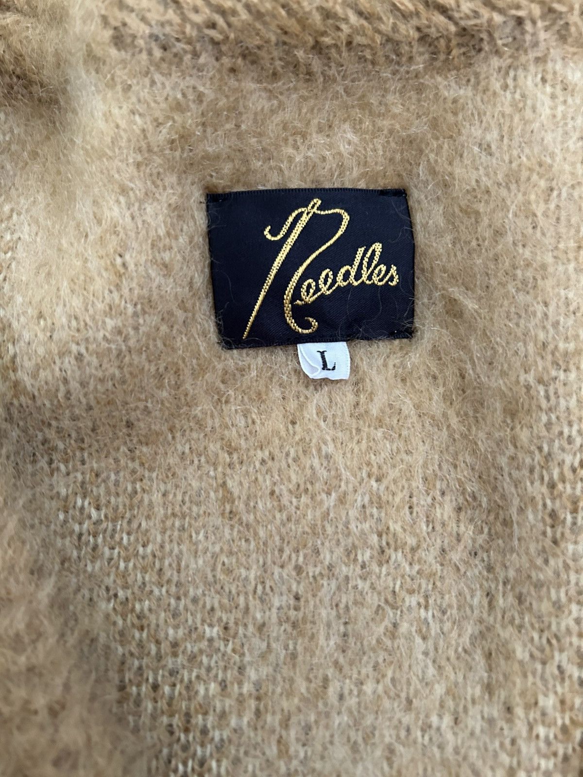 Needles NEEDLES MOHAIR CARDIGAN ZIGZAG TAUPE Size US L / EU 52-54 / 3 - 5 Thumbnail