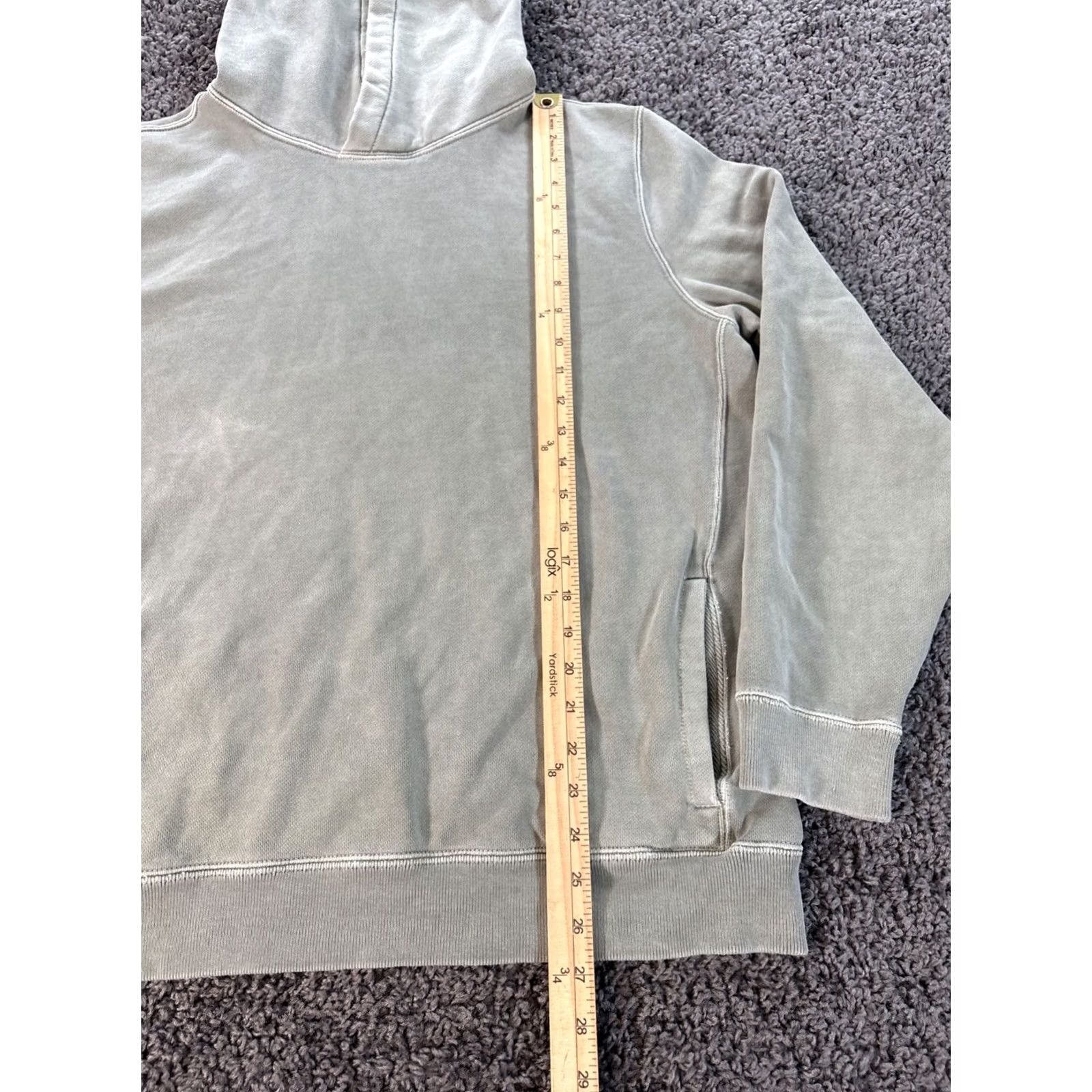 Abercrombie & Fitch Abercrombie & Fitch Hoodie Mens XL Green Garment Dyed Cotton Fleece Pullover Long Sleeve Size US XL / EU 56 / 4 - 2 Thumbnail