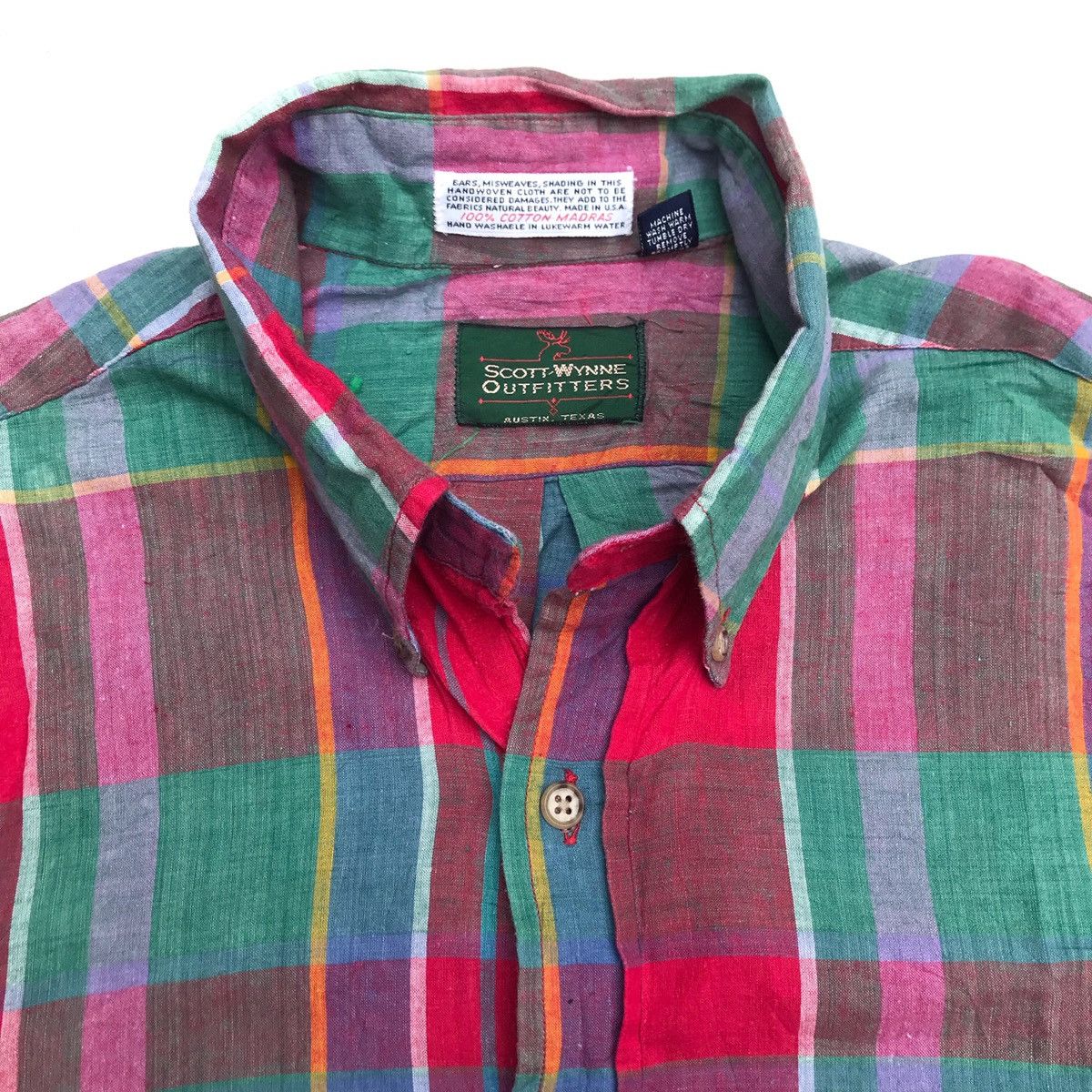 Hysteric Glamour × Vintage Vintage Scott-Wynne outfitters madrass Shirt Short Sleeves Size US L / EU 52-54 / 3 - 2 Thumbnail