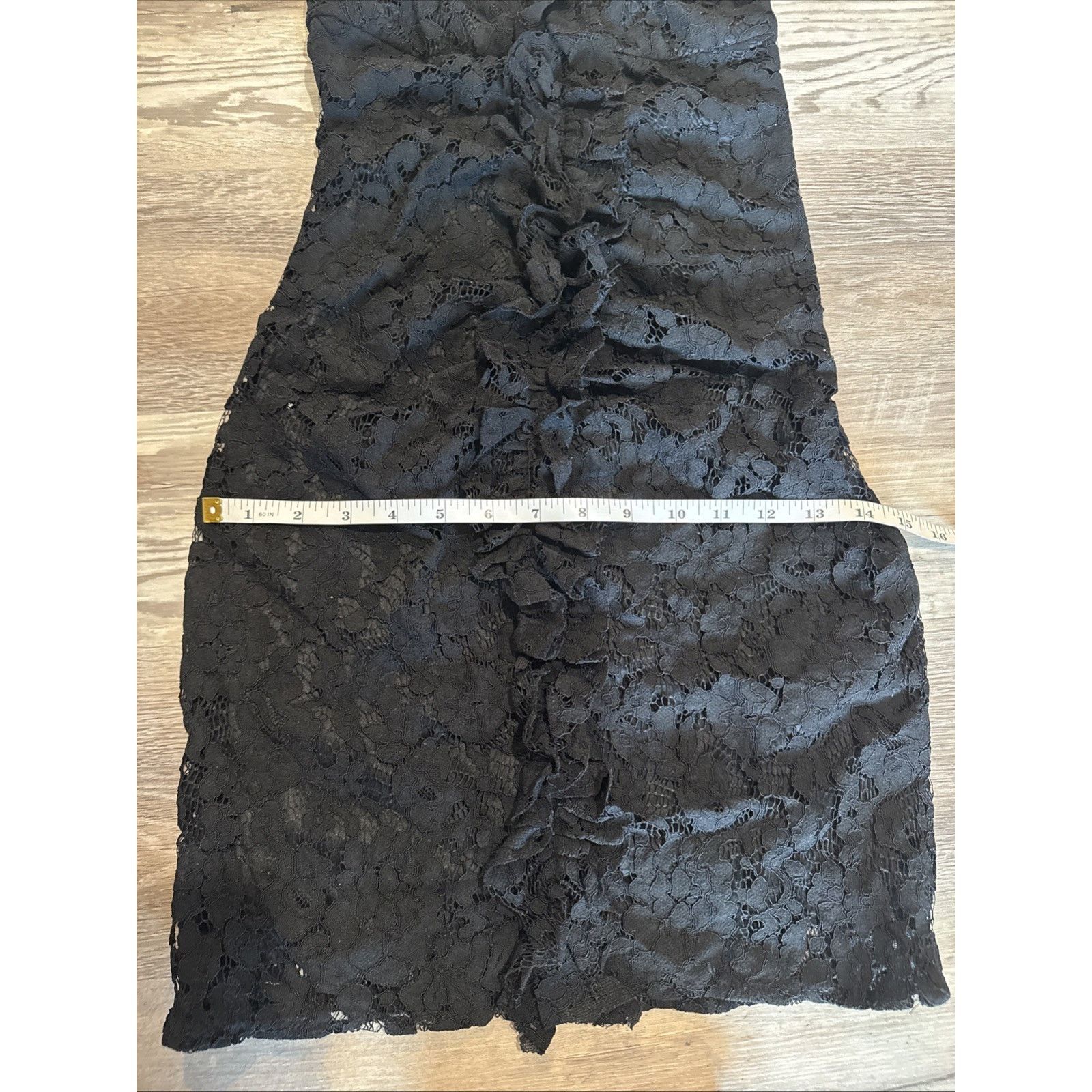 Zara Zara Womens Lace Mini Dress Draped XS Black Ruffled Floral Size XS / US 0-2 / IT 36-38 - 5 Thumbnail