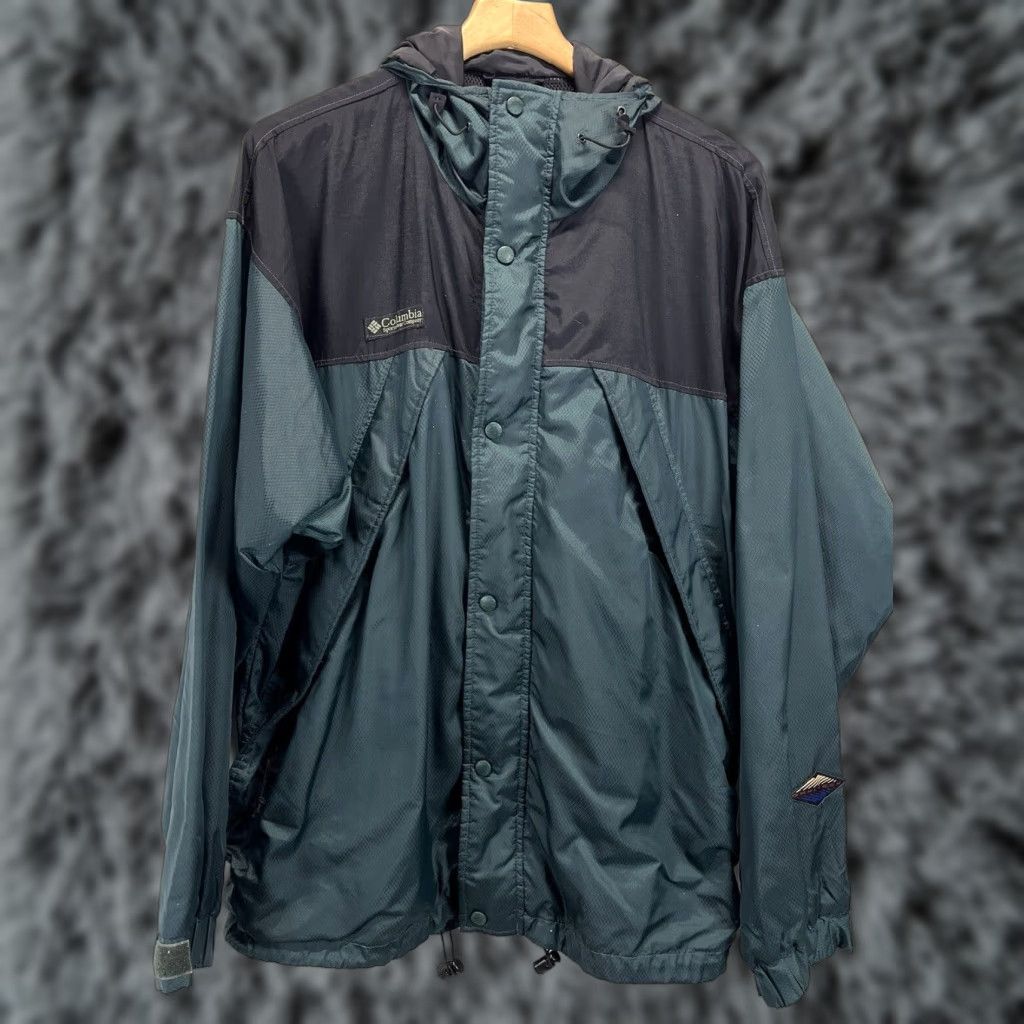 Vintage Columbia Jacket Men’s L GUC Hood Windbreaker Omni Shield Green Black Size US L / EU 52-54 / 3 - 1 Thumbnail