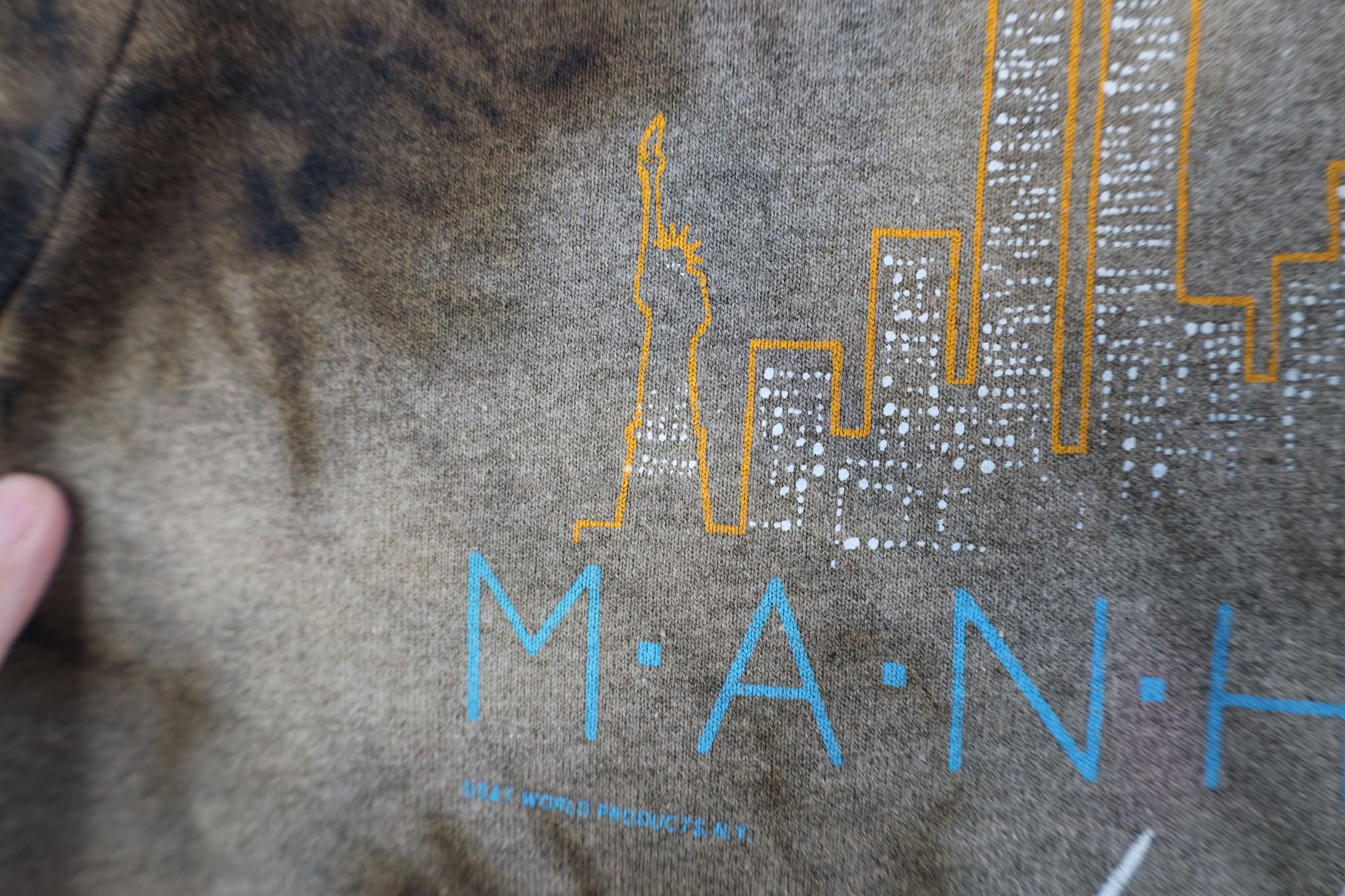 Vintage Vintage 80s Wash Manhattan New York Crewneck Sweatshirt USA Size L / US 10 / IT 46 - 5 Thumbnail