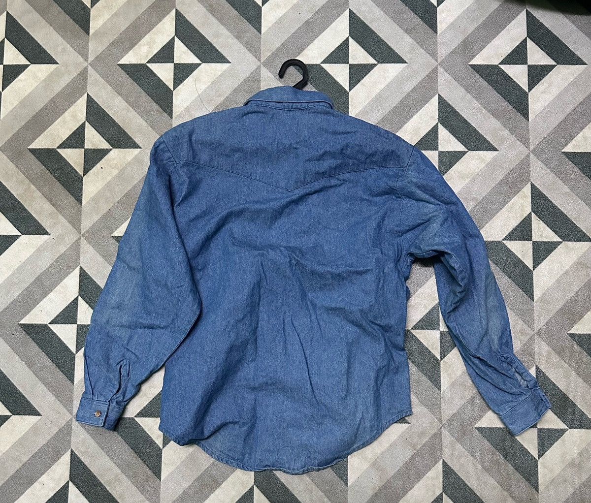 Vintage Vintage 80s Panhandle slim blue denim shirts Size US S / EU 44-46 / 1 - 4 Thumbnail