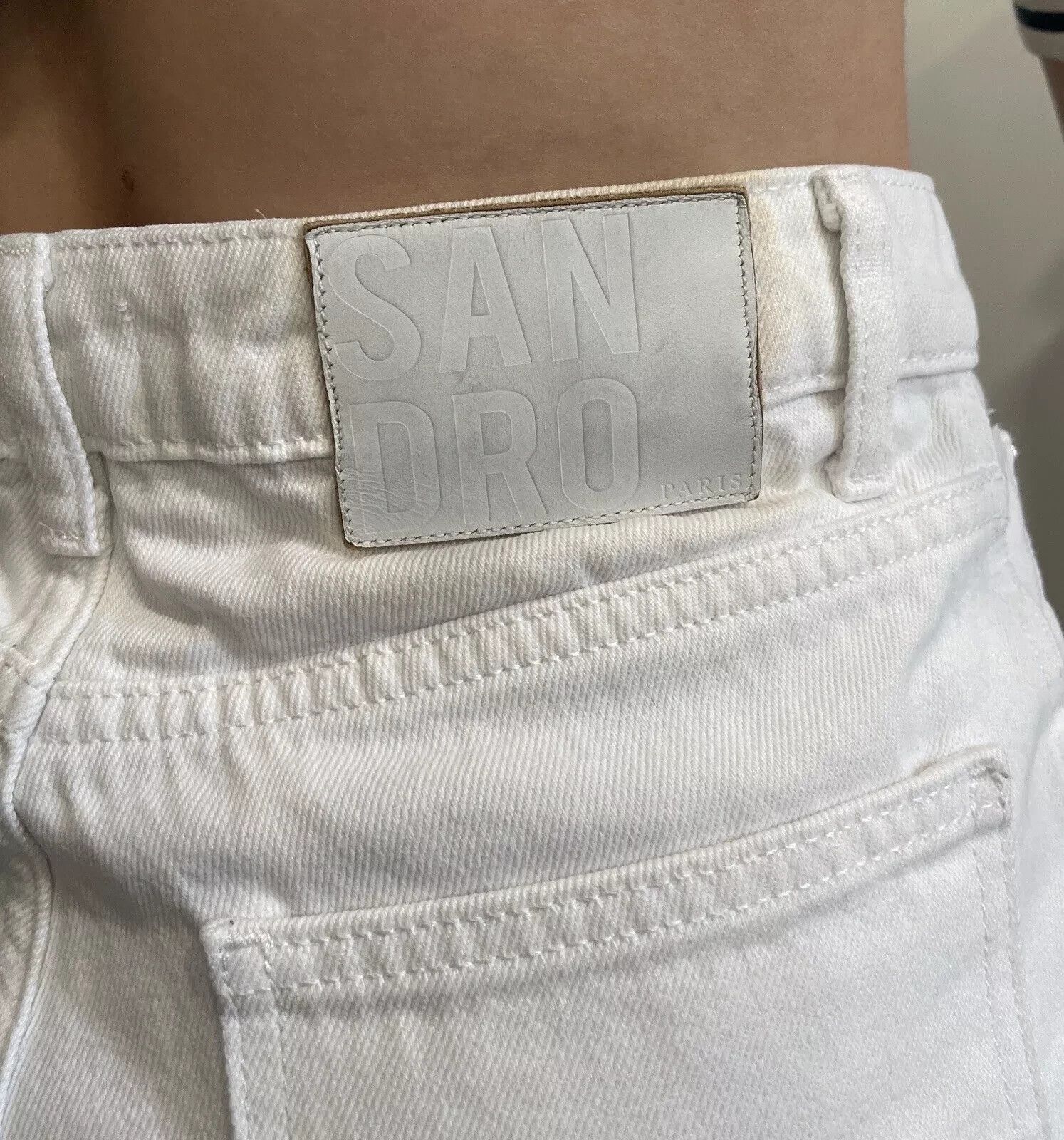Sandro SANDRO Womens Jeans Pants Flared High Waist Wide Leg Size 36 Size 26" / US 2 / IT 38 - 17 Thumbnail