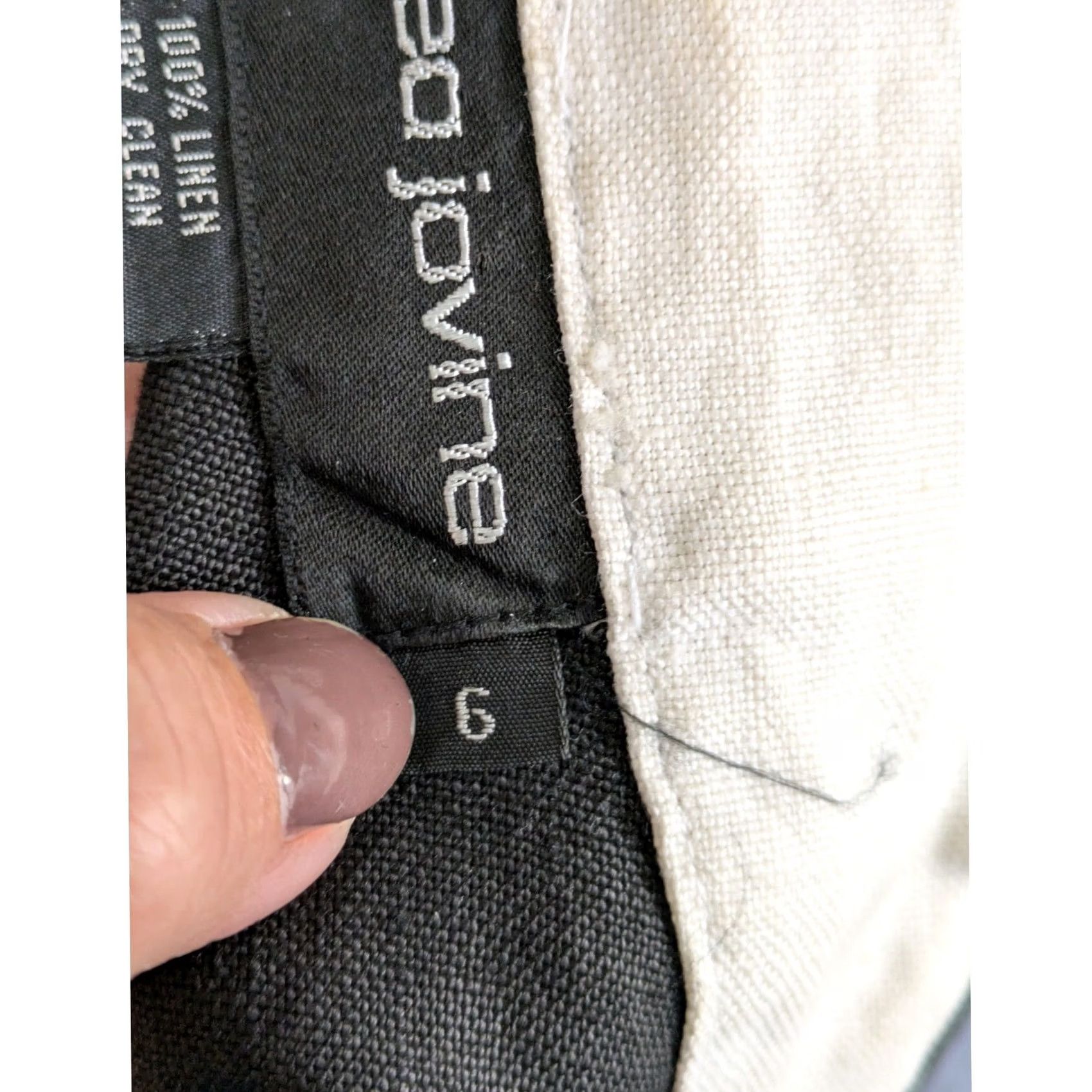 Vintage Andrea Jovine Dress Size 6 Black White Trim Linen Sleeveless Classic Mini Size M / US 6-8 / IT 42-44 - 7 Thumbnail