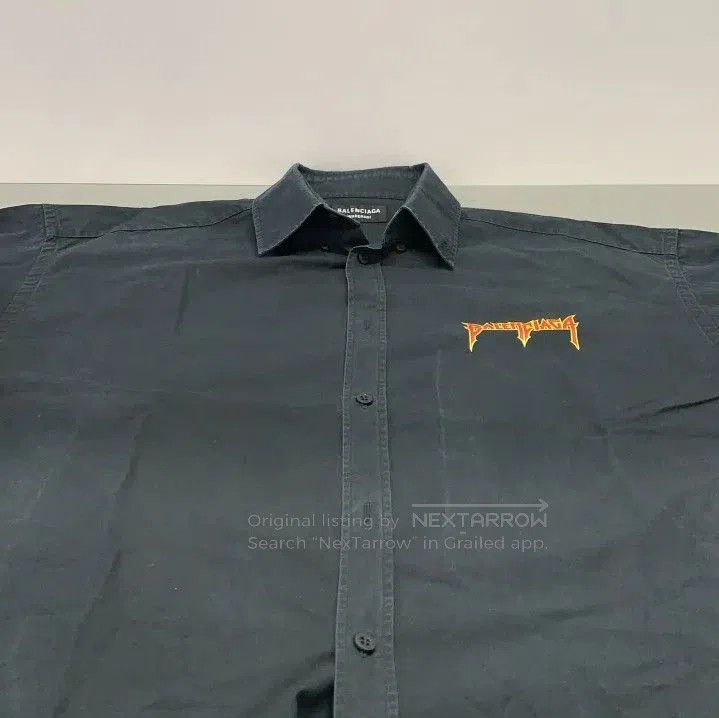Balenciaga Balenciaga Black Long Sleeve Logo Shirt. Size US M / EU 48-50 / 2 - 4 Thumbnail