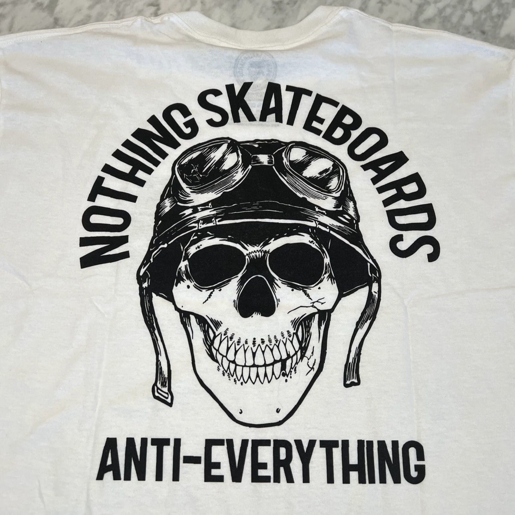 Vintage Nothing Skateboards T Shirt Men’s Large White Skull Anit- Everything Graphic Print Short Sleeve Crew Neck Cotton Mens Regular Size L Size US L / EU 52-54 / 3 - 2 Thumbnail