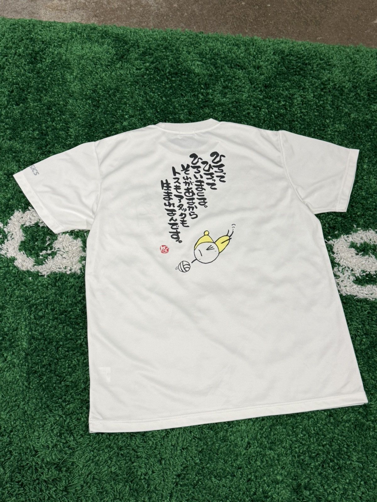 Asics Asics Vintage Japanesse Anime Manga Cartoon Script Tee Size US L / EU 52-54 / 3 - 2 Thumbnail