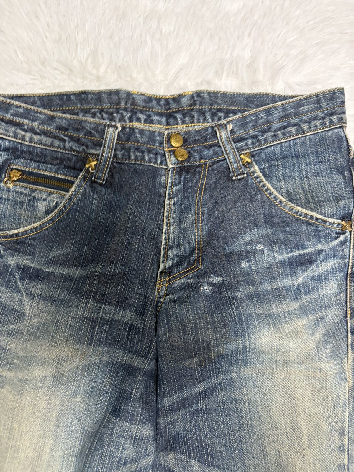 Japanese Brand Rare Lee riders twisted flared mudwash jeans Size US 32 / EU 48 - 4 Thumbnail