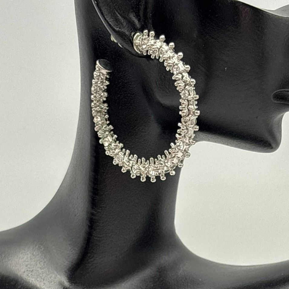 Other Silver Crystal Earrings Size ONE SIZE - 2 Thumbnail